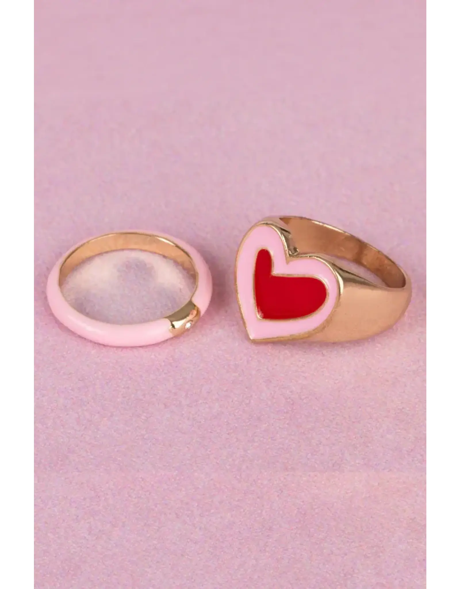 Great Pretenders Boutique Chic Tickled Pink Rings 2 Pieces