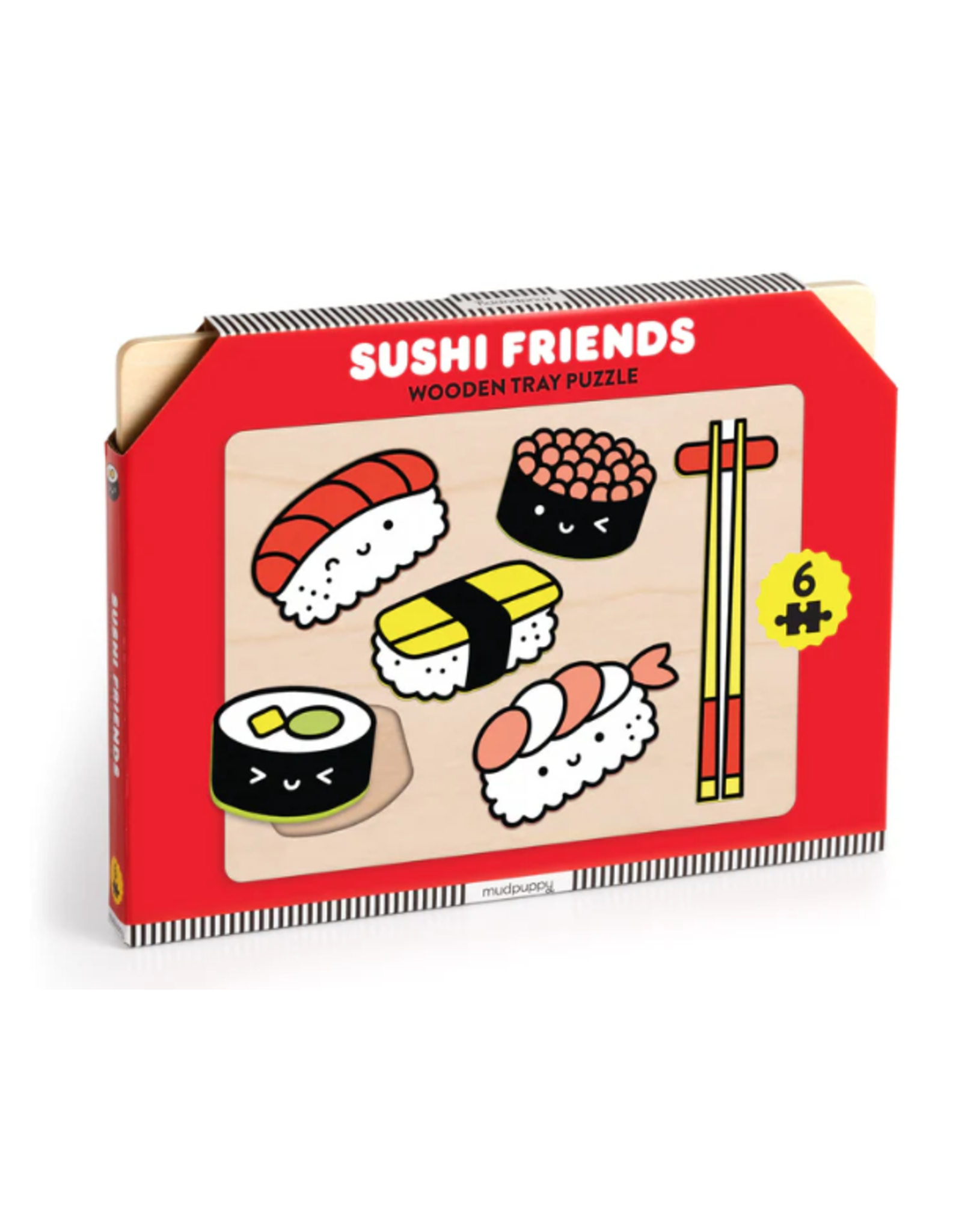 MudPuppy Sushi Friends Wooden Tray Puzzle