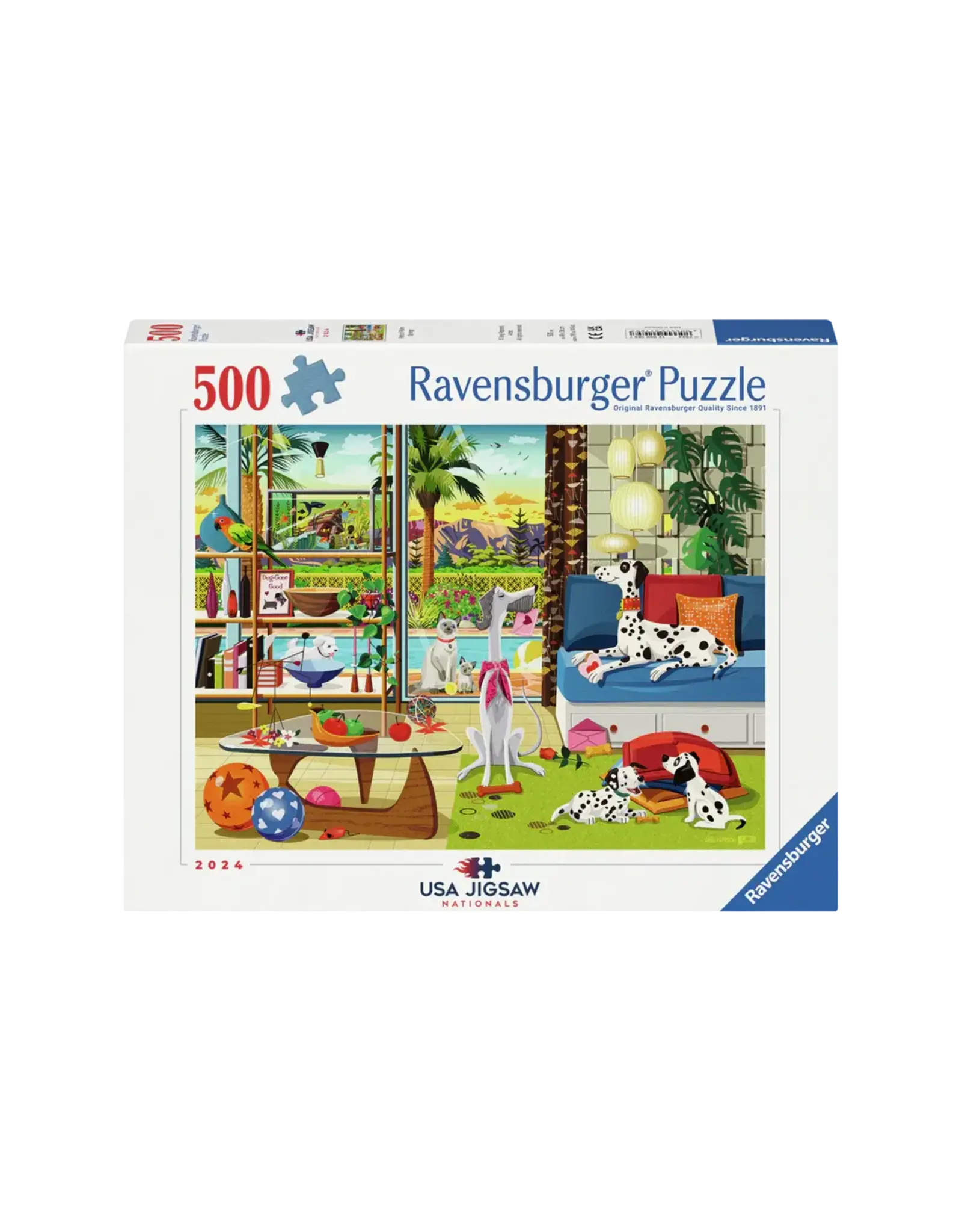 Ravensburger Pets Of Palm Springs 500 Pieces Puzzle