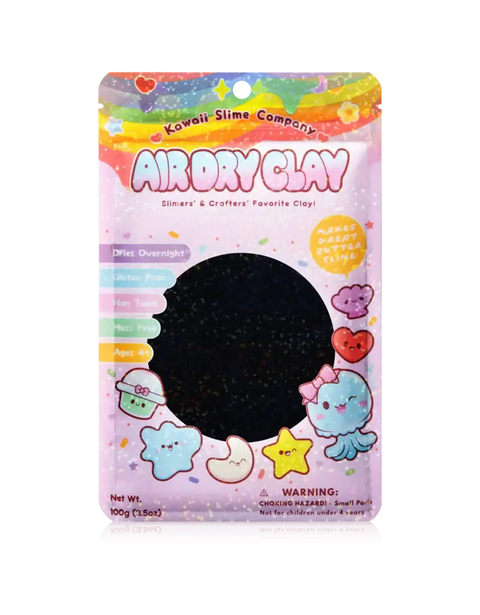 Kawaii Slime Air Dry Clay Color Black