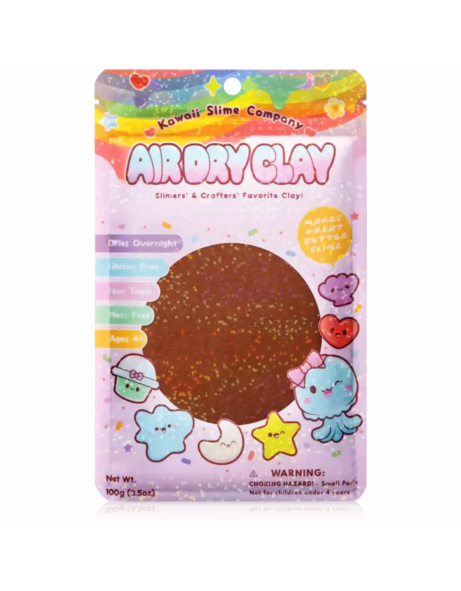 Kawaii Slime Air Dry Clay Color Brown