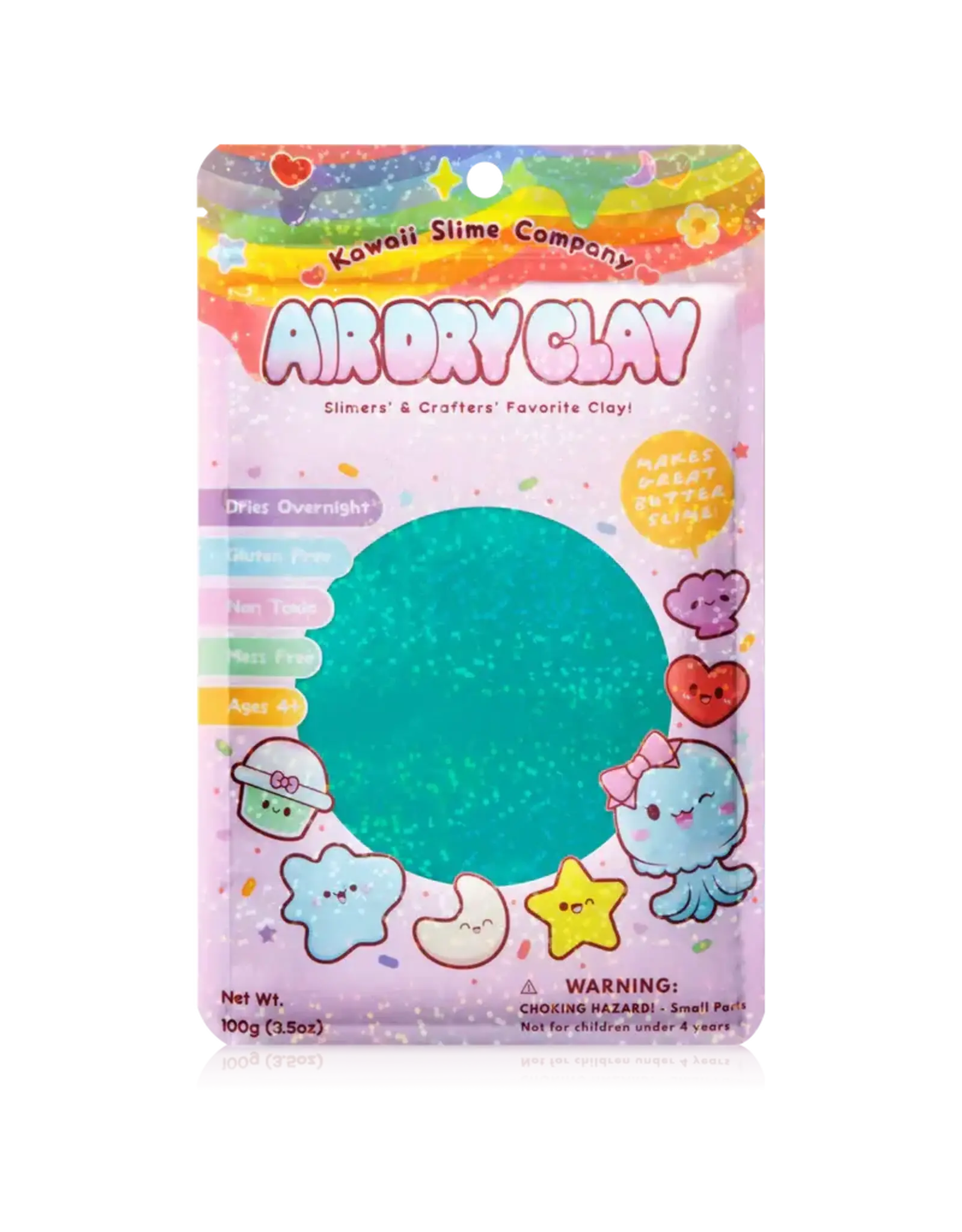 Kawaii Slime Air Dry Clay Color Turquoise
