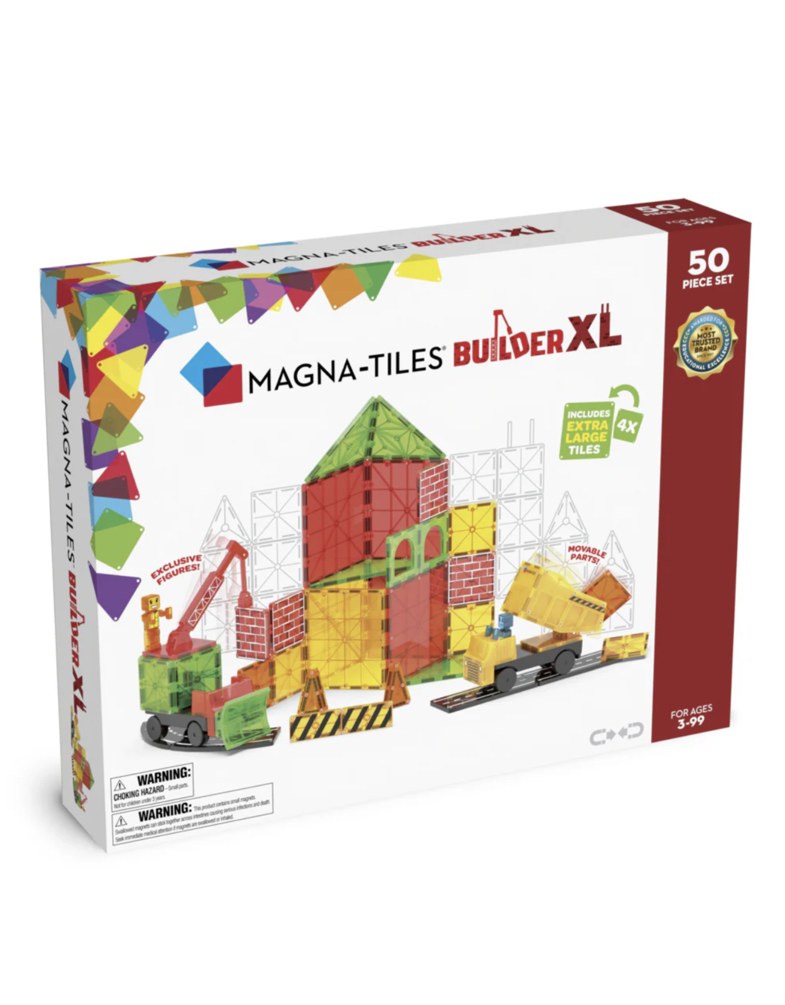 Magna-Tiles Magna - Tiles Builder XL 50 Piece Set