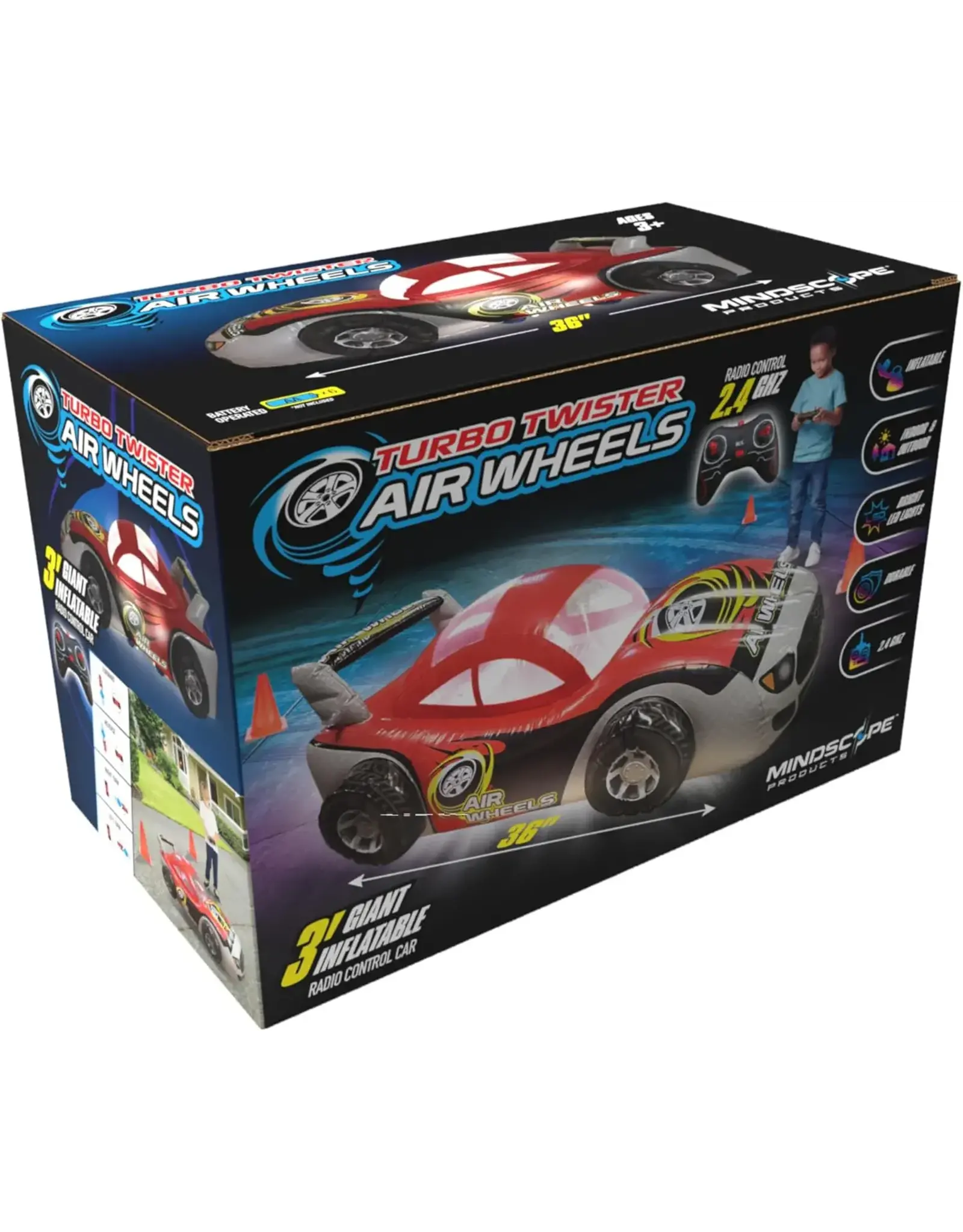 Mindscope Products Turbo Twister Air Wheels Inflatable Race Car Red