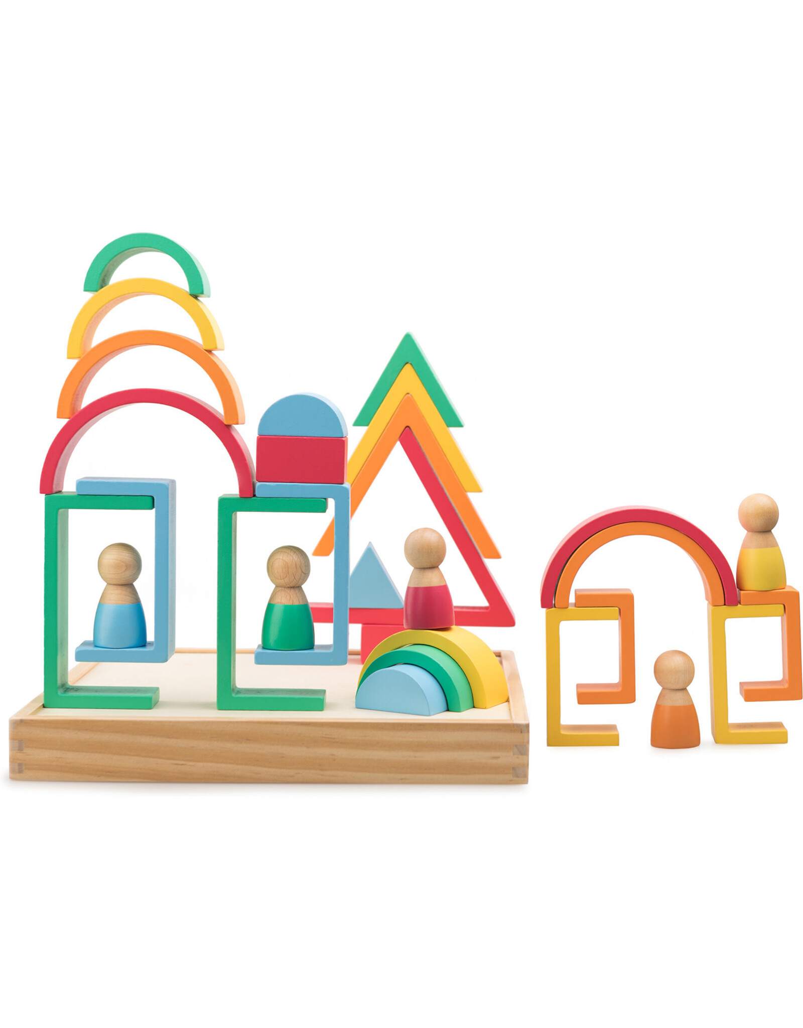 Nova Toys LLC Rainbow Wooden Blocks
