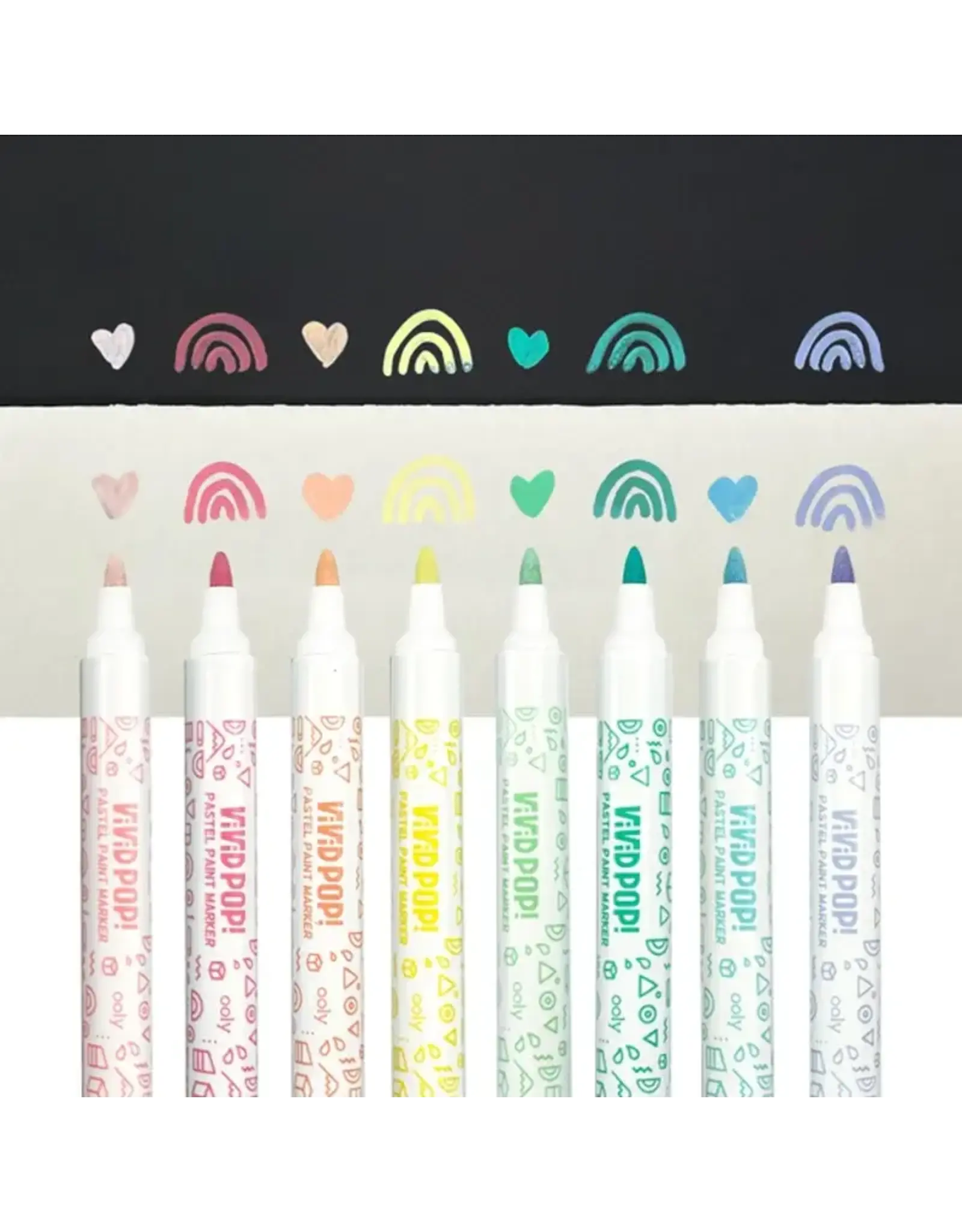 Ooly Vivid Pop! 8 Water Based Paint Markers Pastel