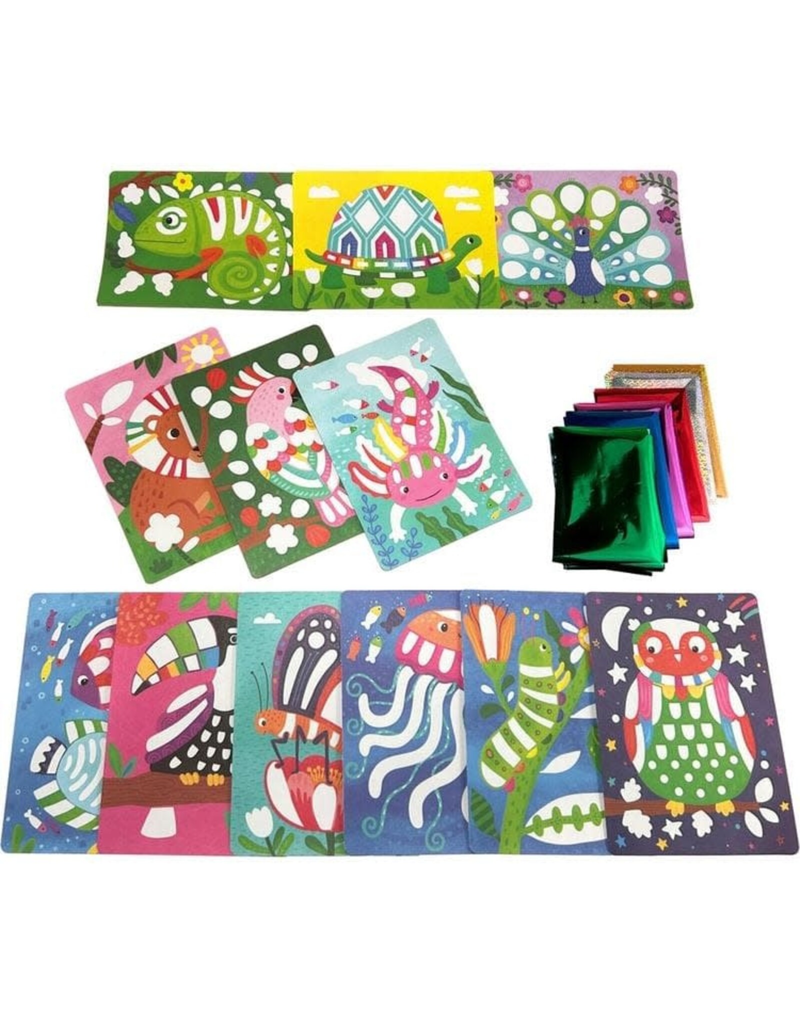 Ooly Foil Tastic Foil Art Kit Awesome Animals