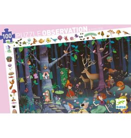 Djeco 100 Pieces Observation Puzzle Enchanted Forest