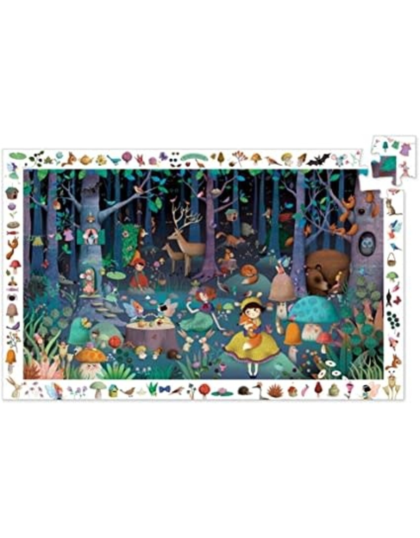 Djeco 100 Pieces Observation Puzzle Enchanted Forest
