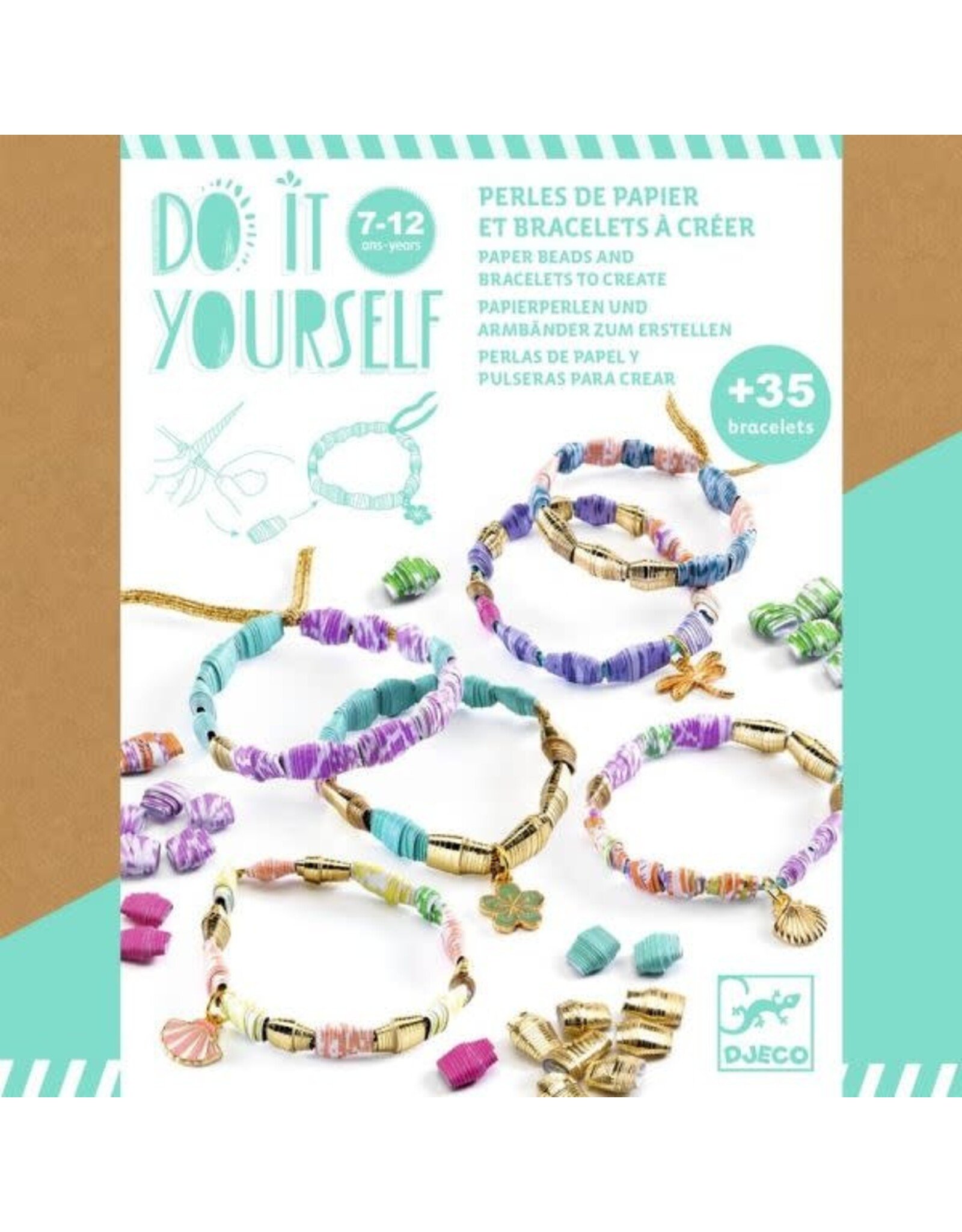Djeco DIY Stylish And Golden Paper Beads And Bracelets