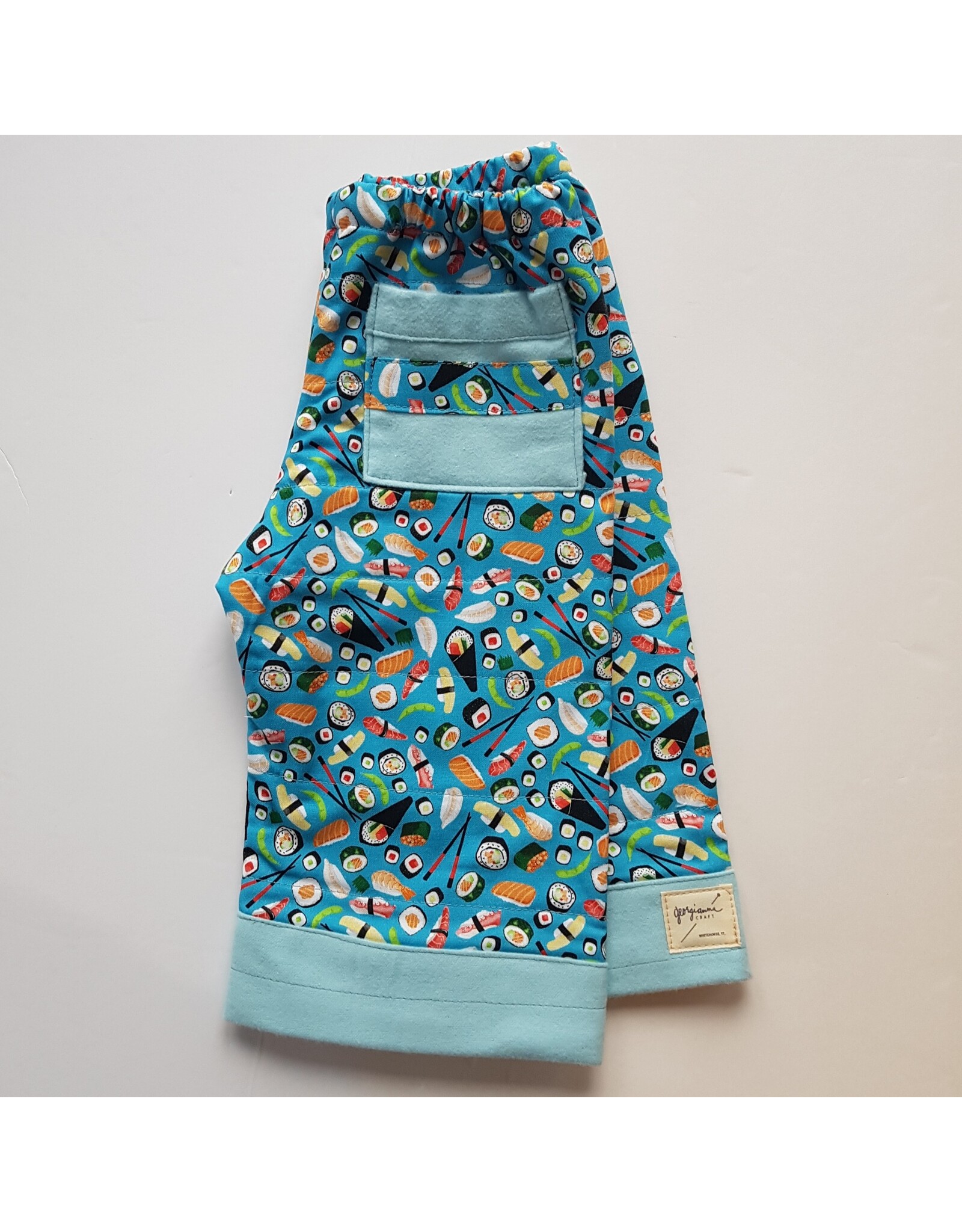 Georgi Pearson Quilty Pants, Sushi Toss on Blue
