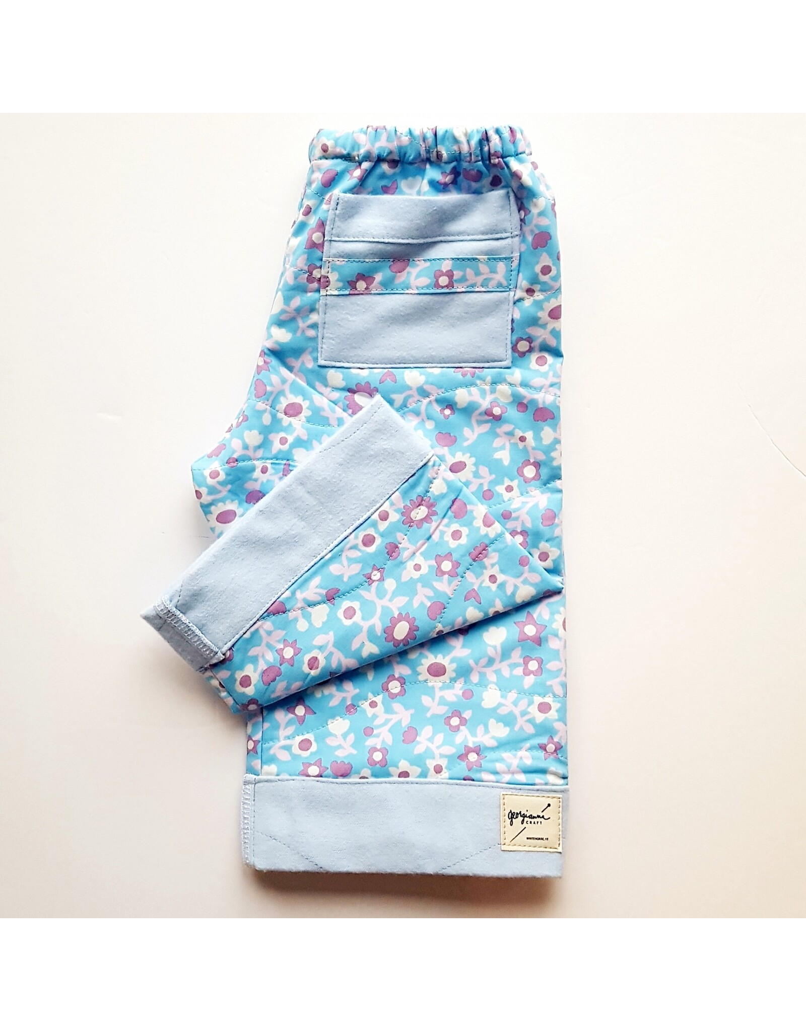 Georgi Pearson Quilty Pants, Blue Winter Floral