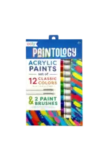 Ooly Paintology Acrylic Paints + 2 Brushes Classic Colors