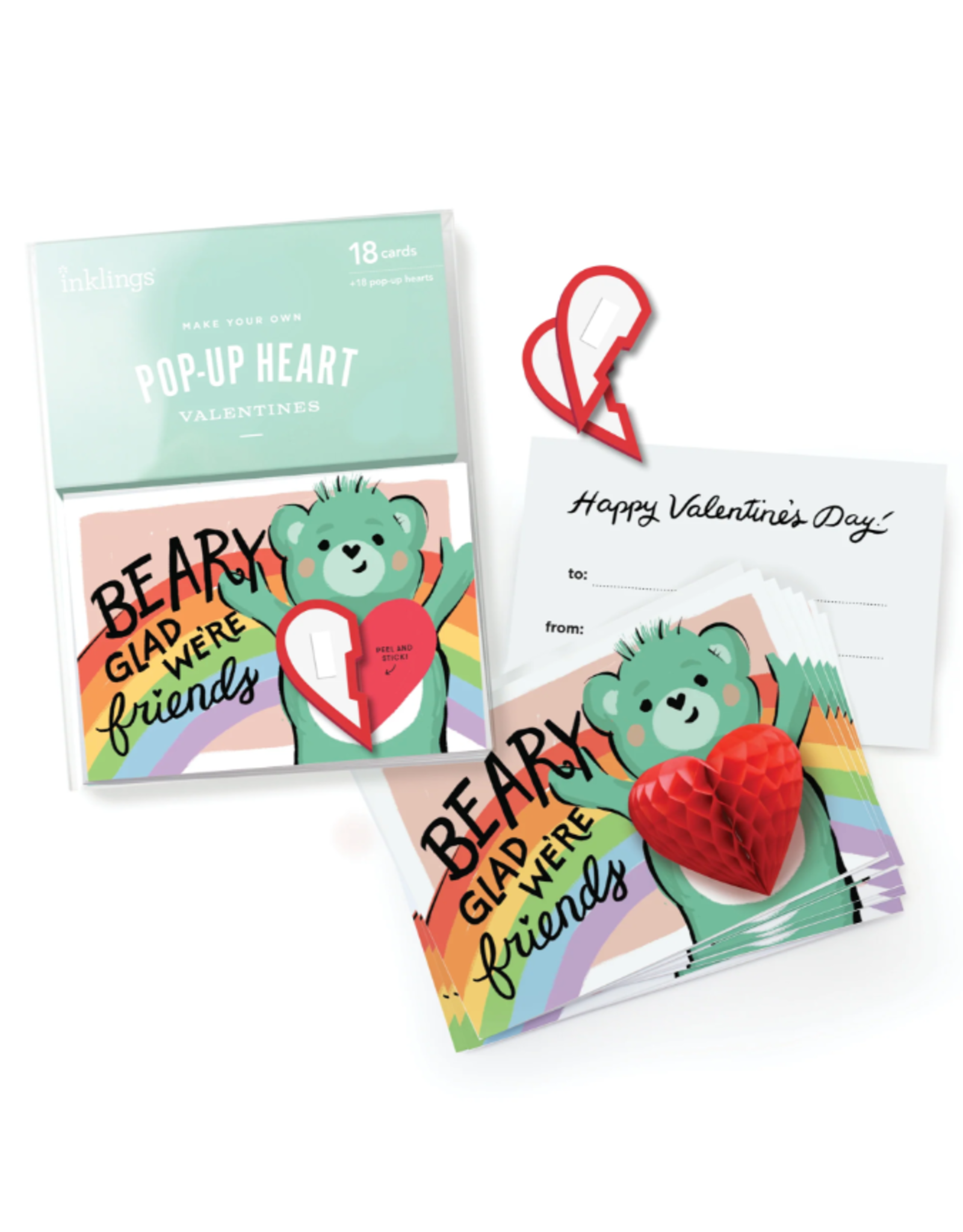 Inklings Paperie Pop Up Valentine Cards Bear