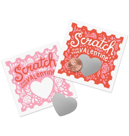 Inklings Paperie Scratch Off Valentines Card Floral