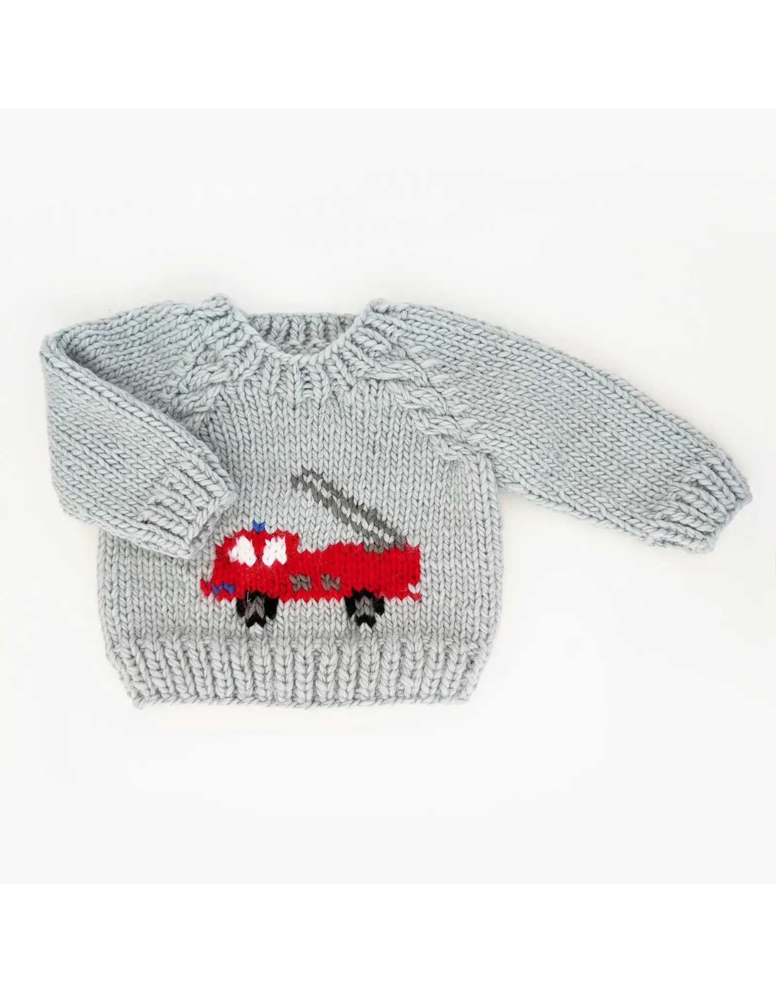 Huggalugs Fire Engine Crew Neck Sweater