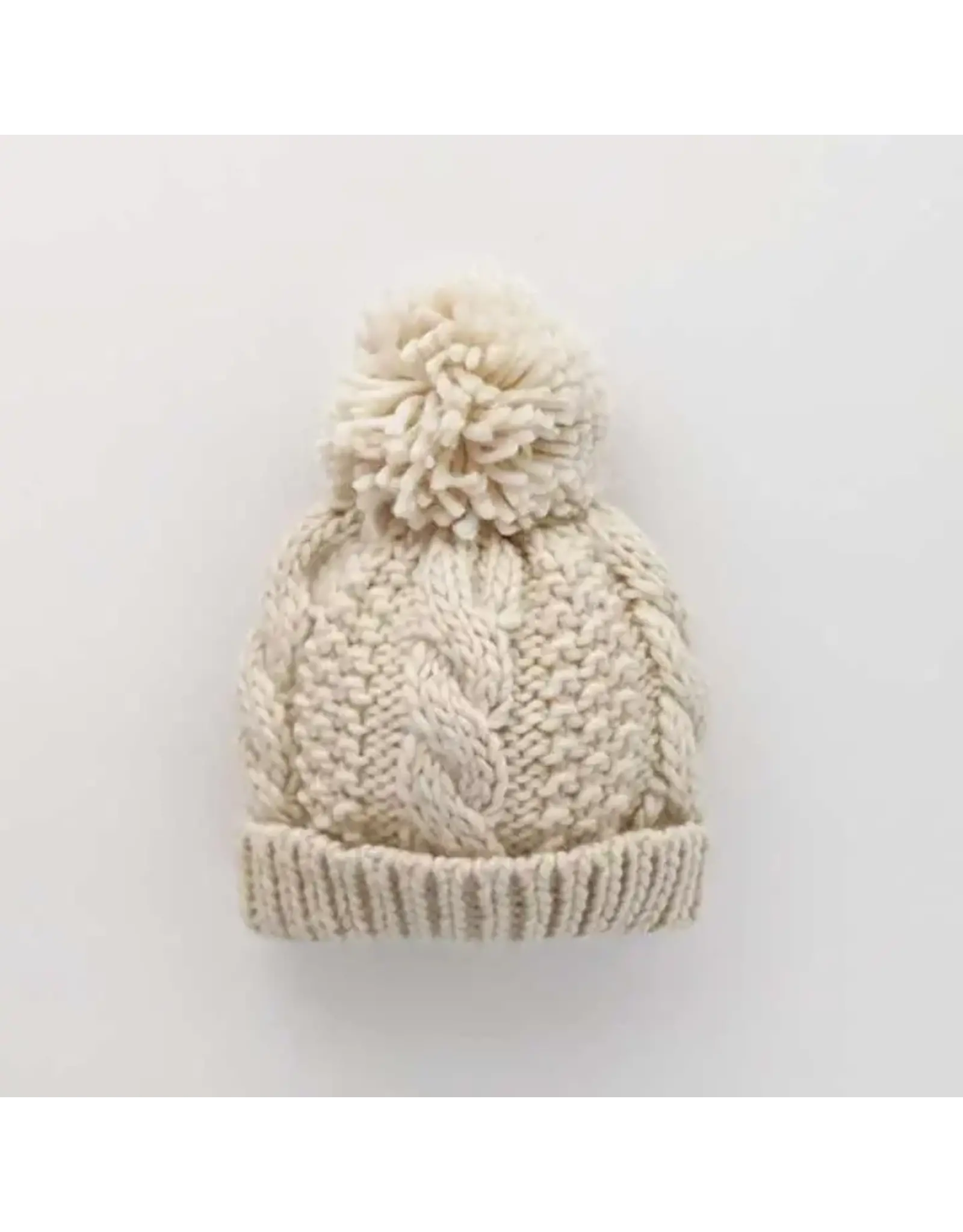 Huggalugs Natural Cable Beanie Baby & Kids Small