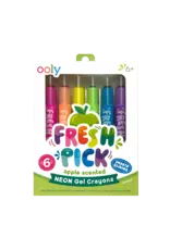 Ooly Fresh Pick Apple Scented Gel Crayons Set Of 6