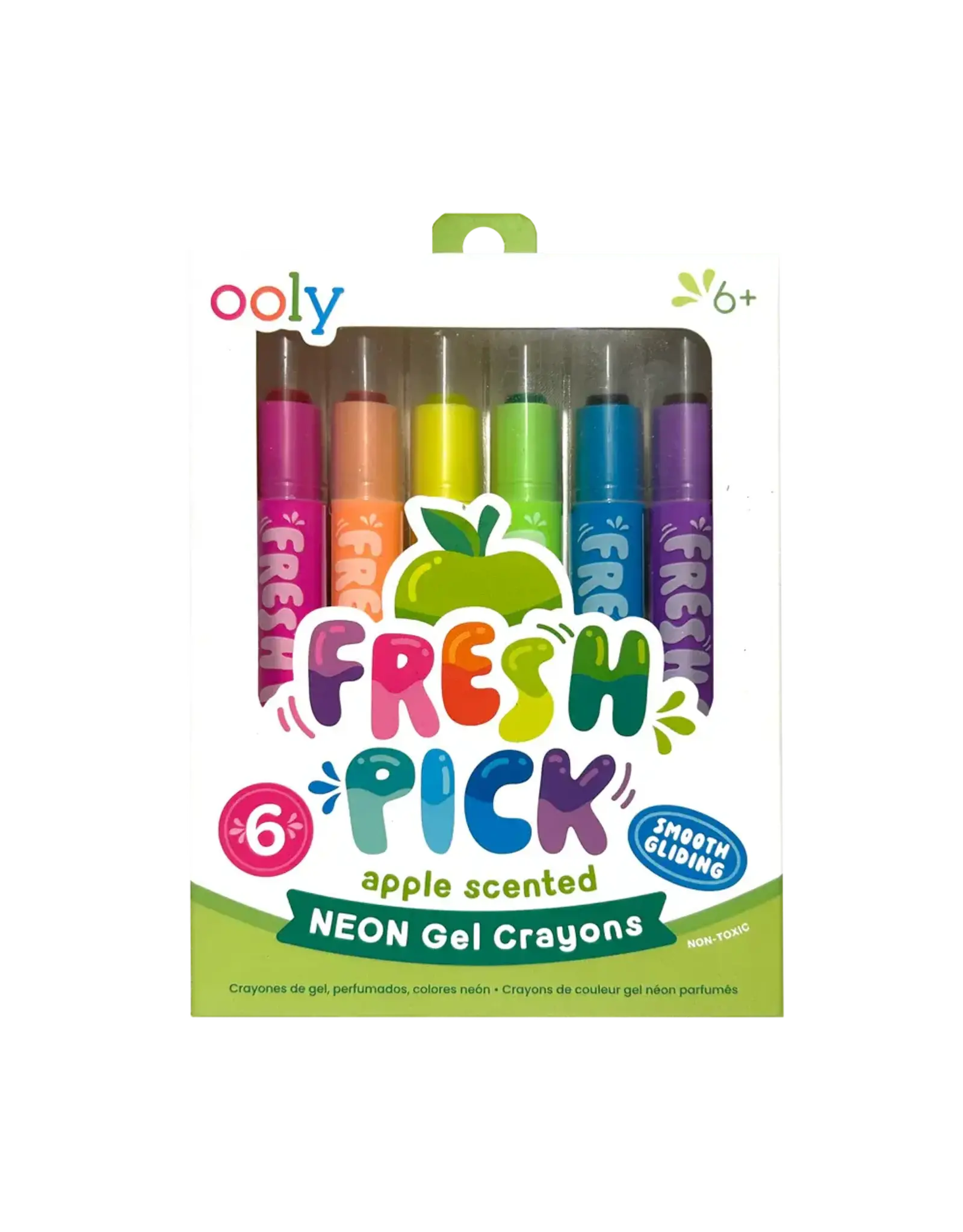 Ooly Fresh Pick Apple Scented Gel Crayons Set Of 6