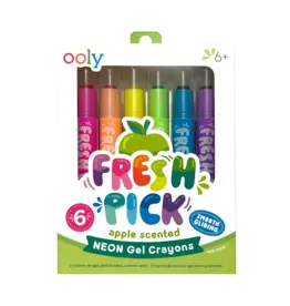 Ooly Fresh Pick Apple Scented Gel Crayons Set Of 6