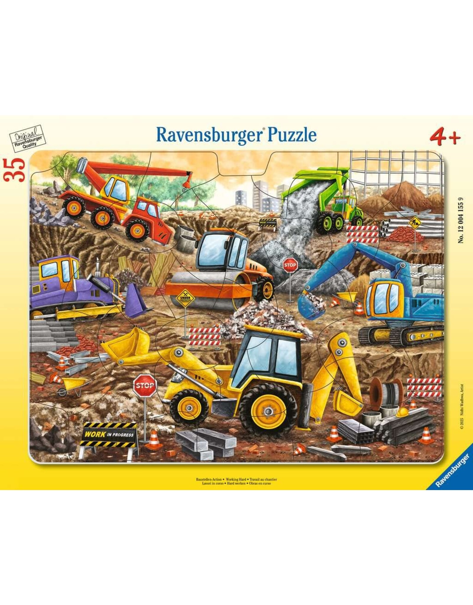 Ravensburger 35 pcs. Working Hard Frame Puzzle
