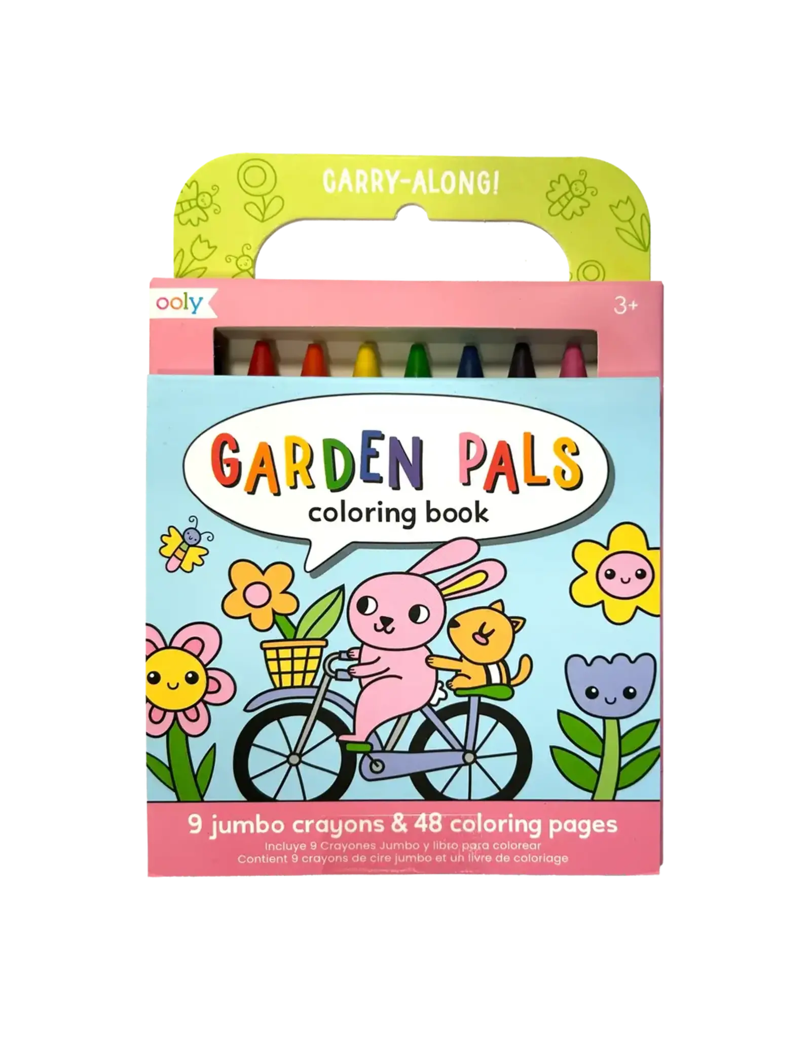 Ooly Ooly Carry Along! Coloring Book And Crayon Set Garden Pals