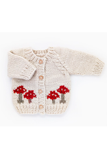 Huggalugs Natural Mushroom Cardigan Sweater