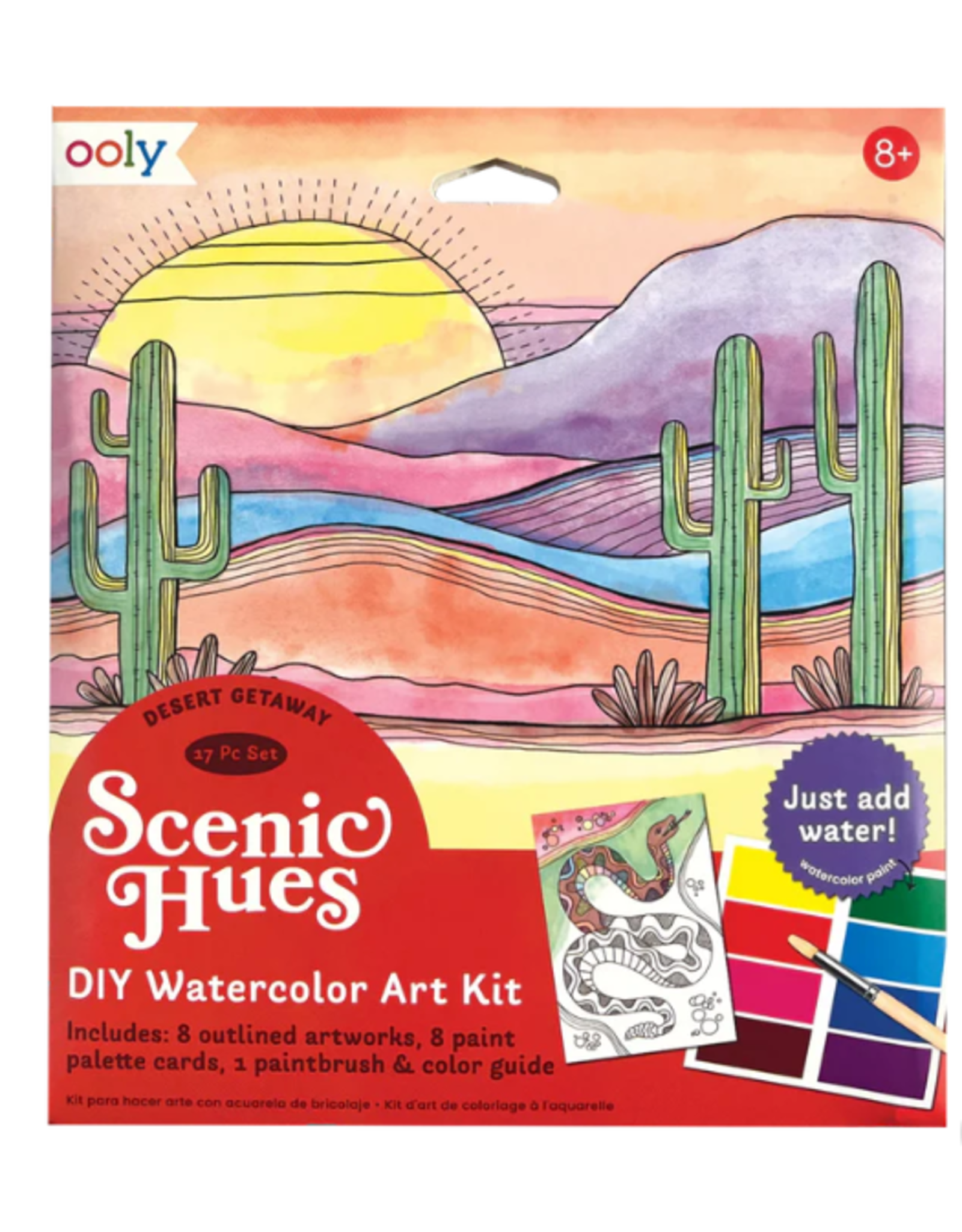 Ooly Scenic Hues D.I.Y. Watercolor Kit Desert Getaway