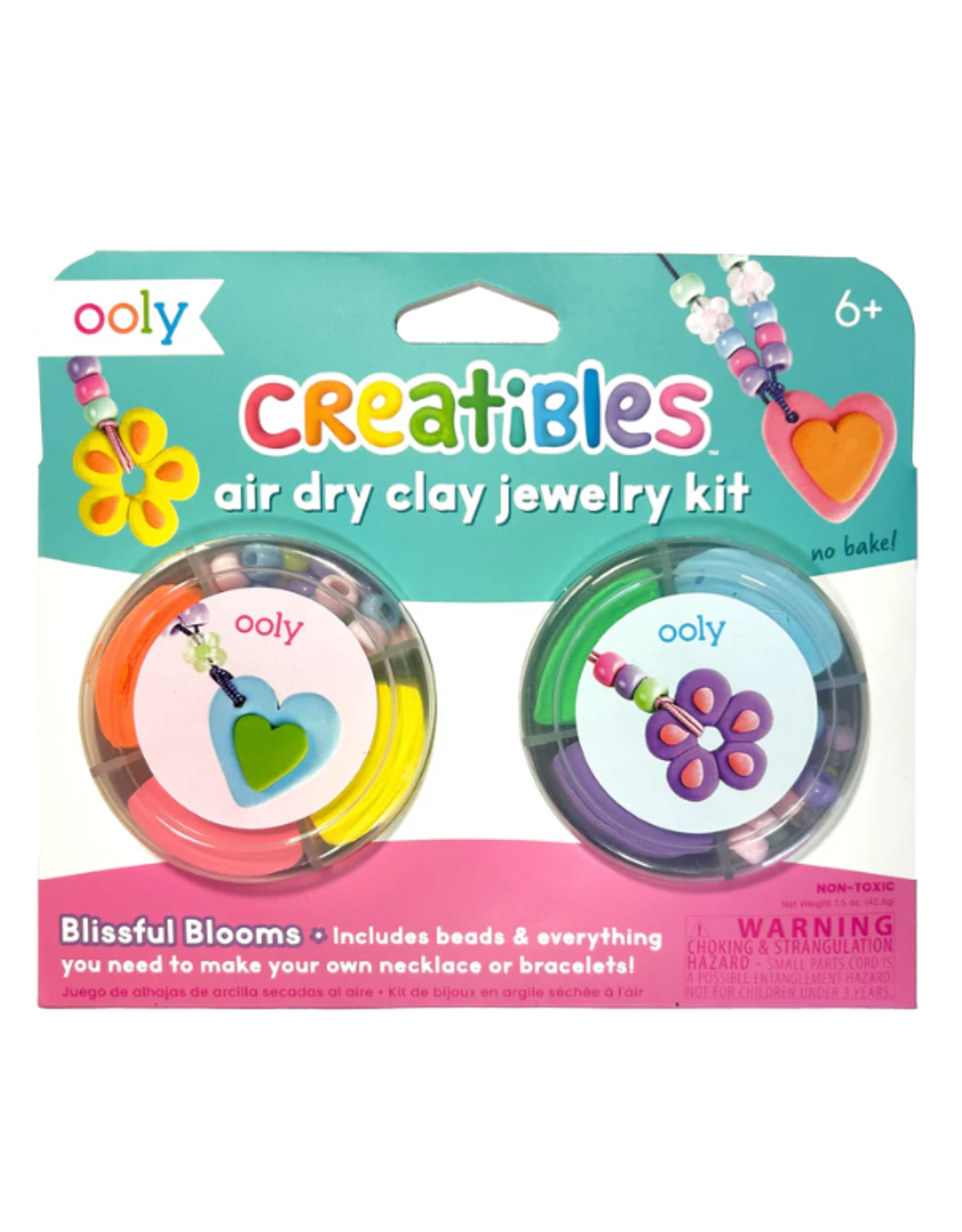 Ooly Creatibles Air Dry Clay Jewelry Kit Blissful Bloom