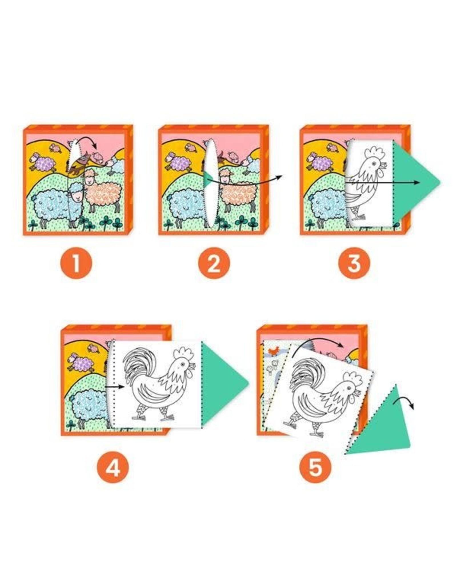 Djeco Colouring Dispenser Farm