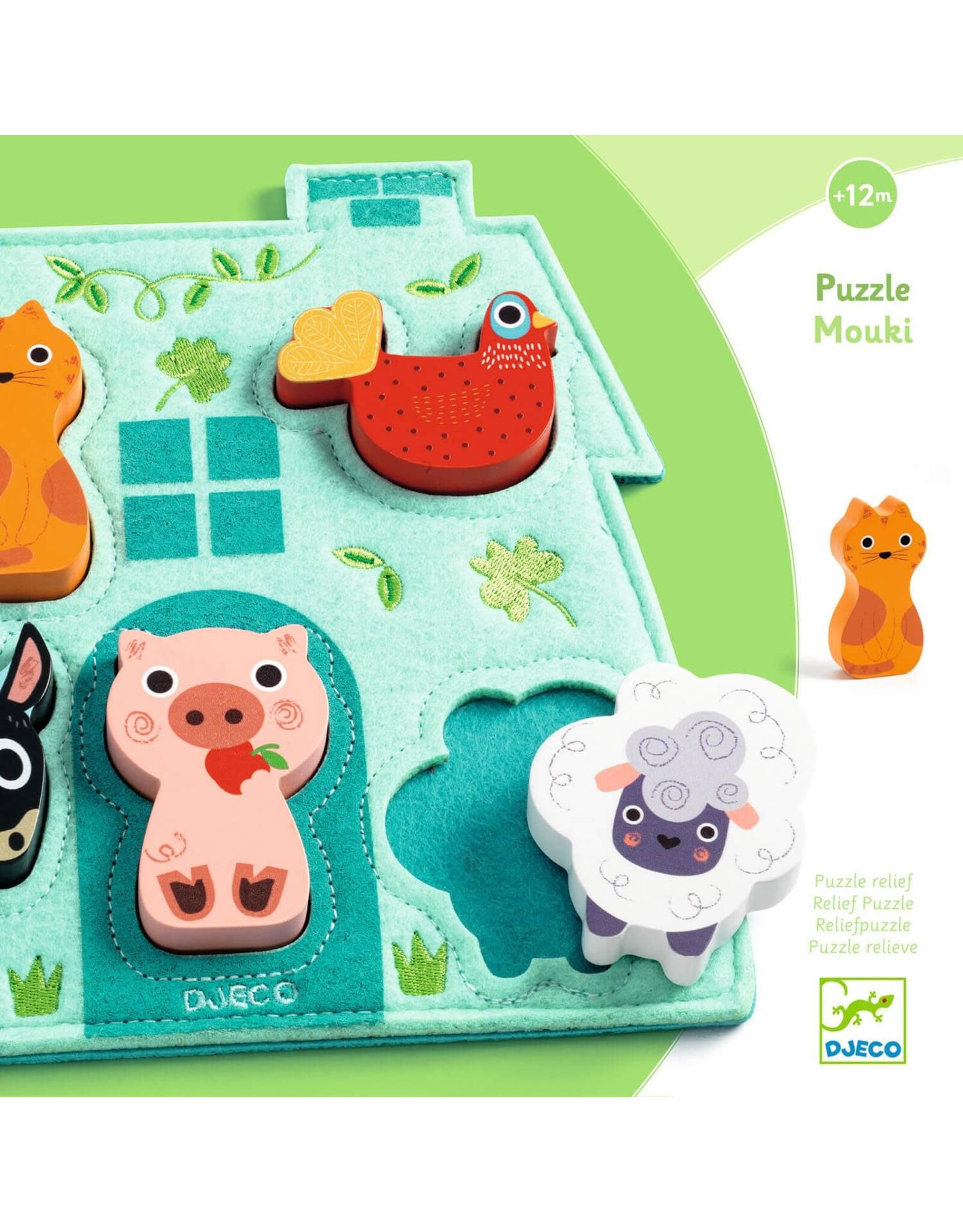 Djeco 5pcs. Wooden Mouki Puzzle