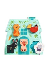 Djeco 5pcs. Wooden Mouki Puzzle