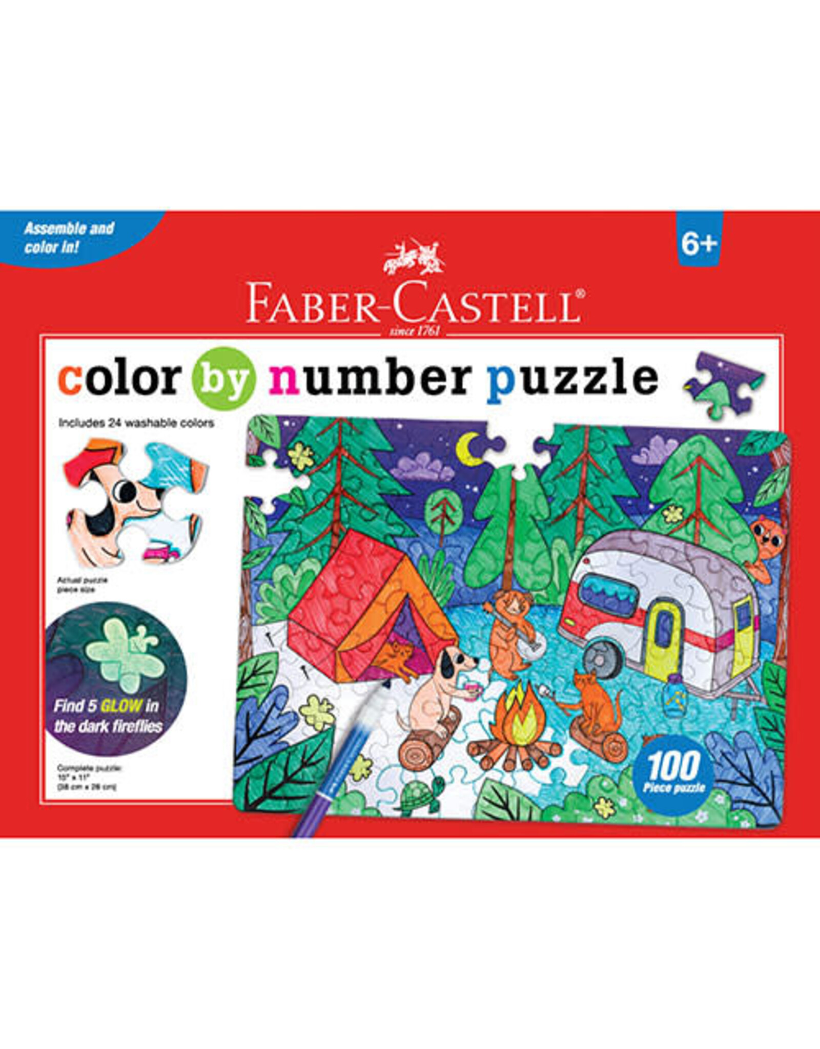 Color By Number Puzzle Camping