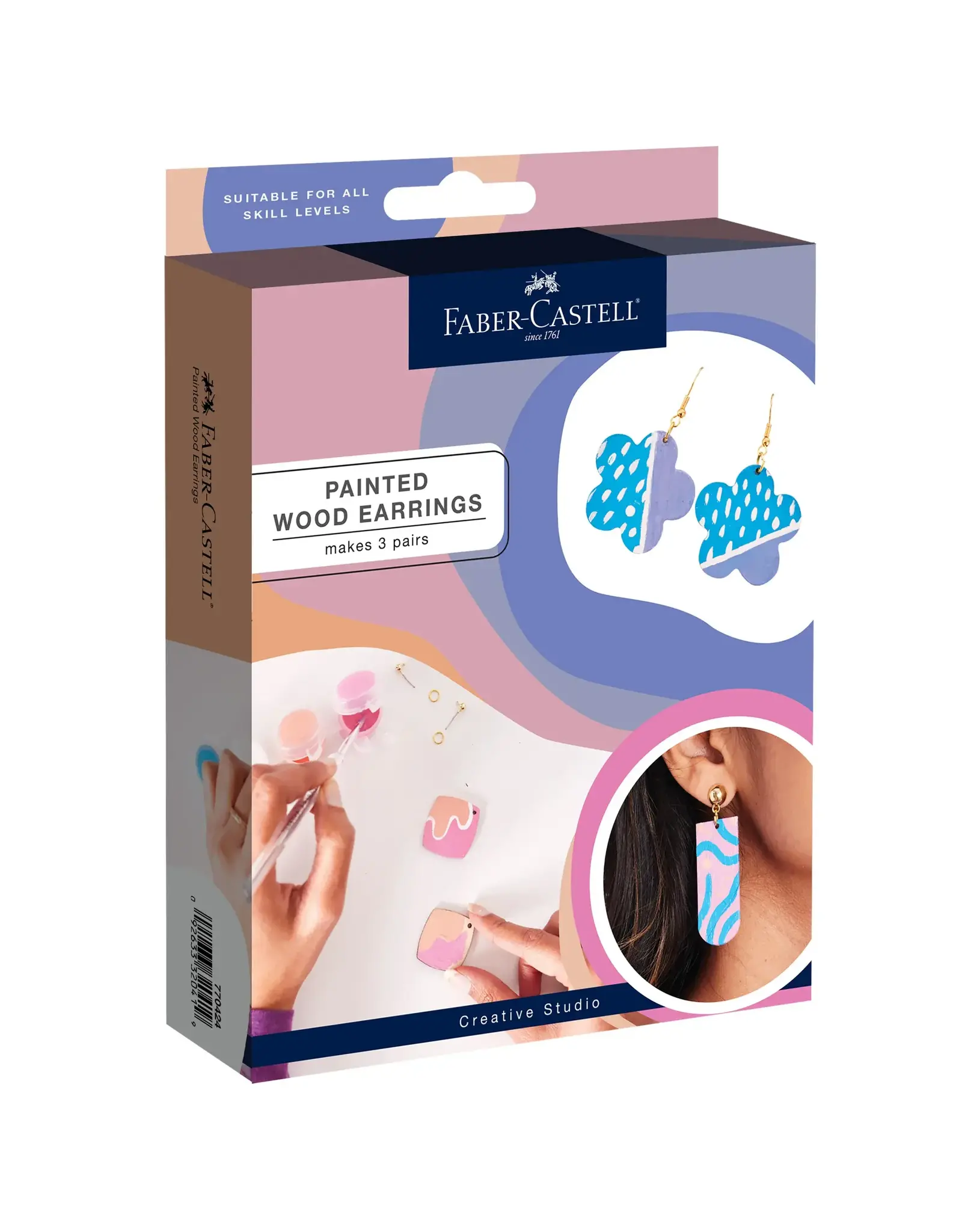 Faber Castell Painted Wood Earrings