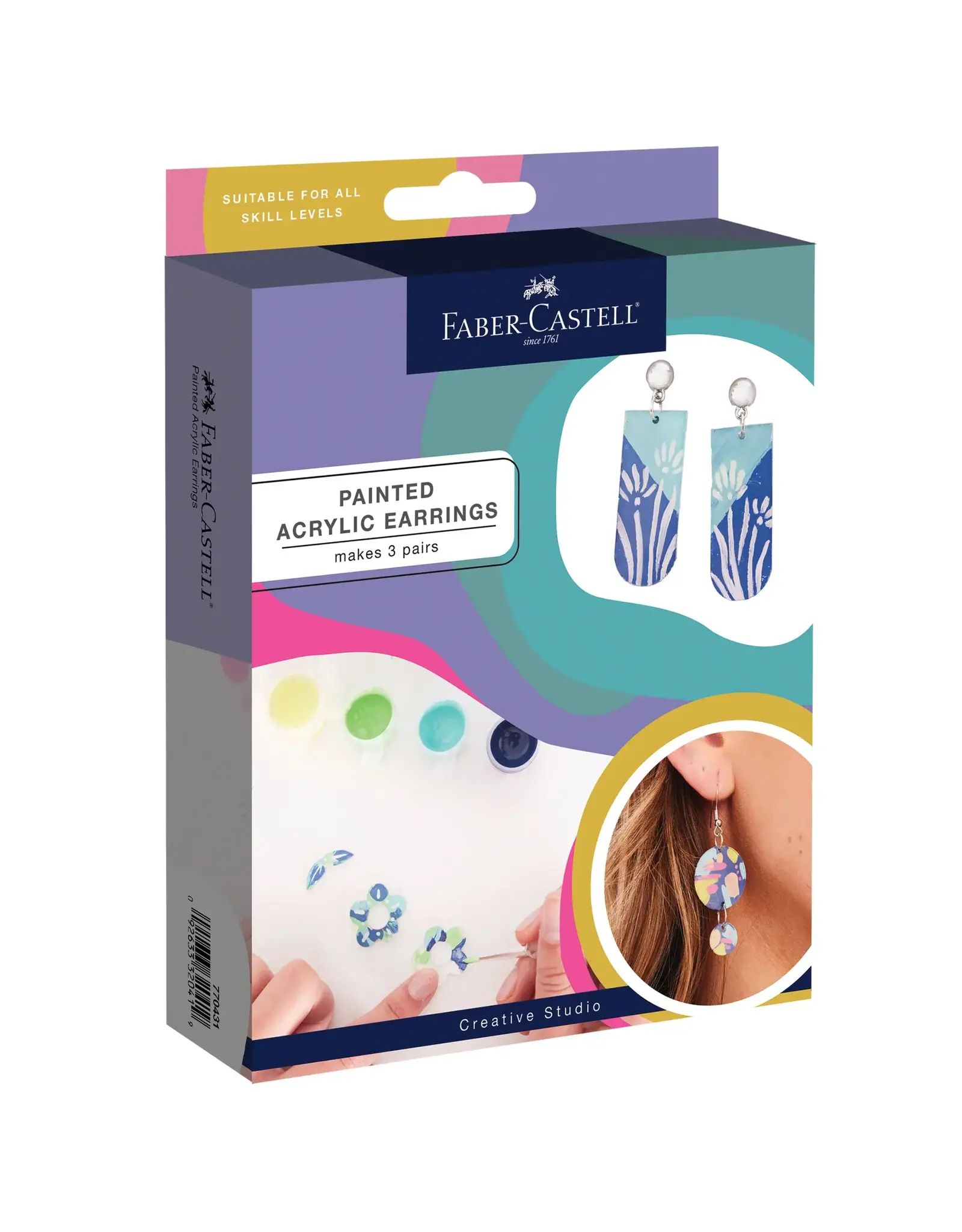 Faber Castell Painted Acrylic Earrings