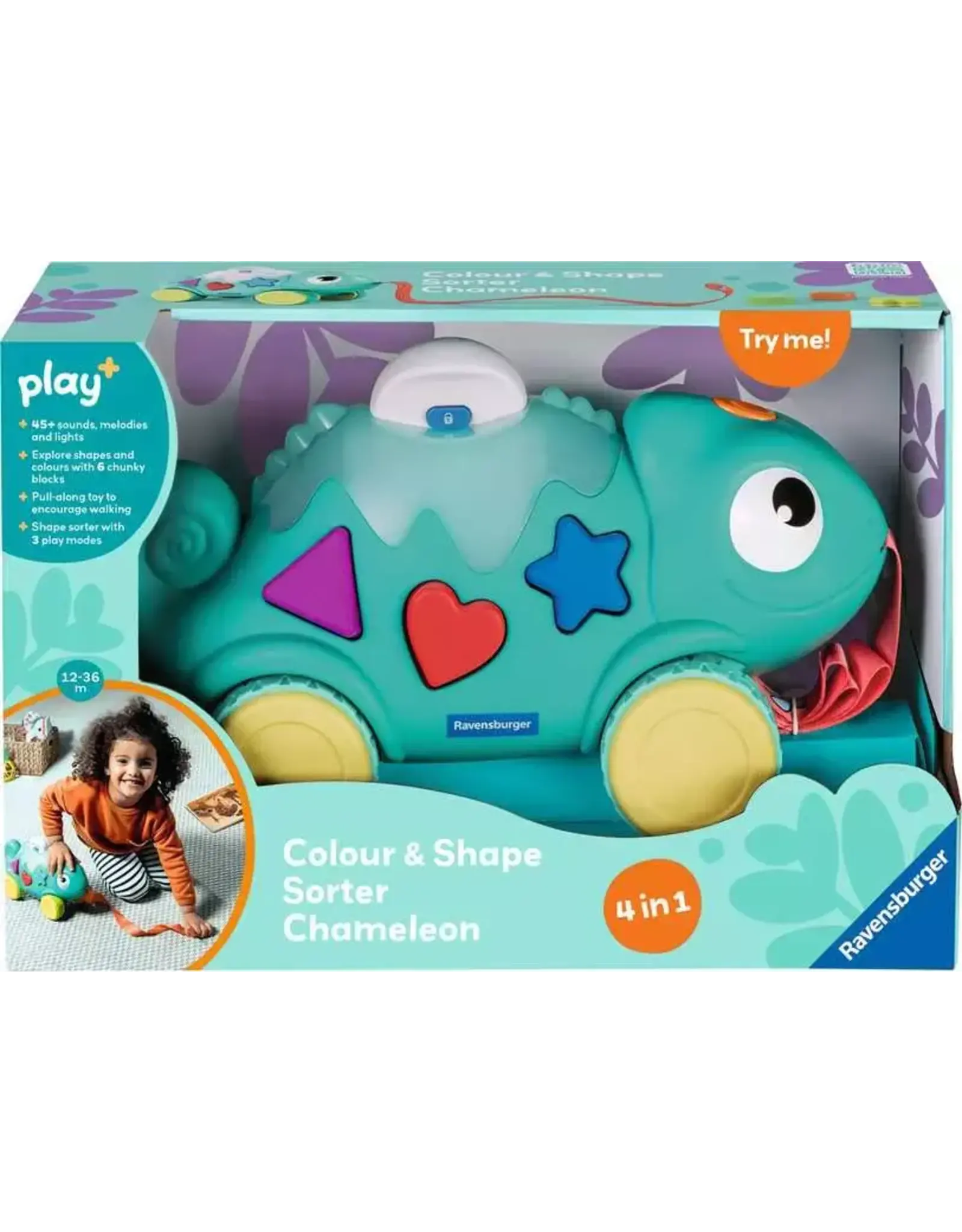 Ravensburger 4 in 1 Colour & Shape Sorter Chameleon