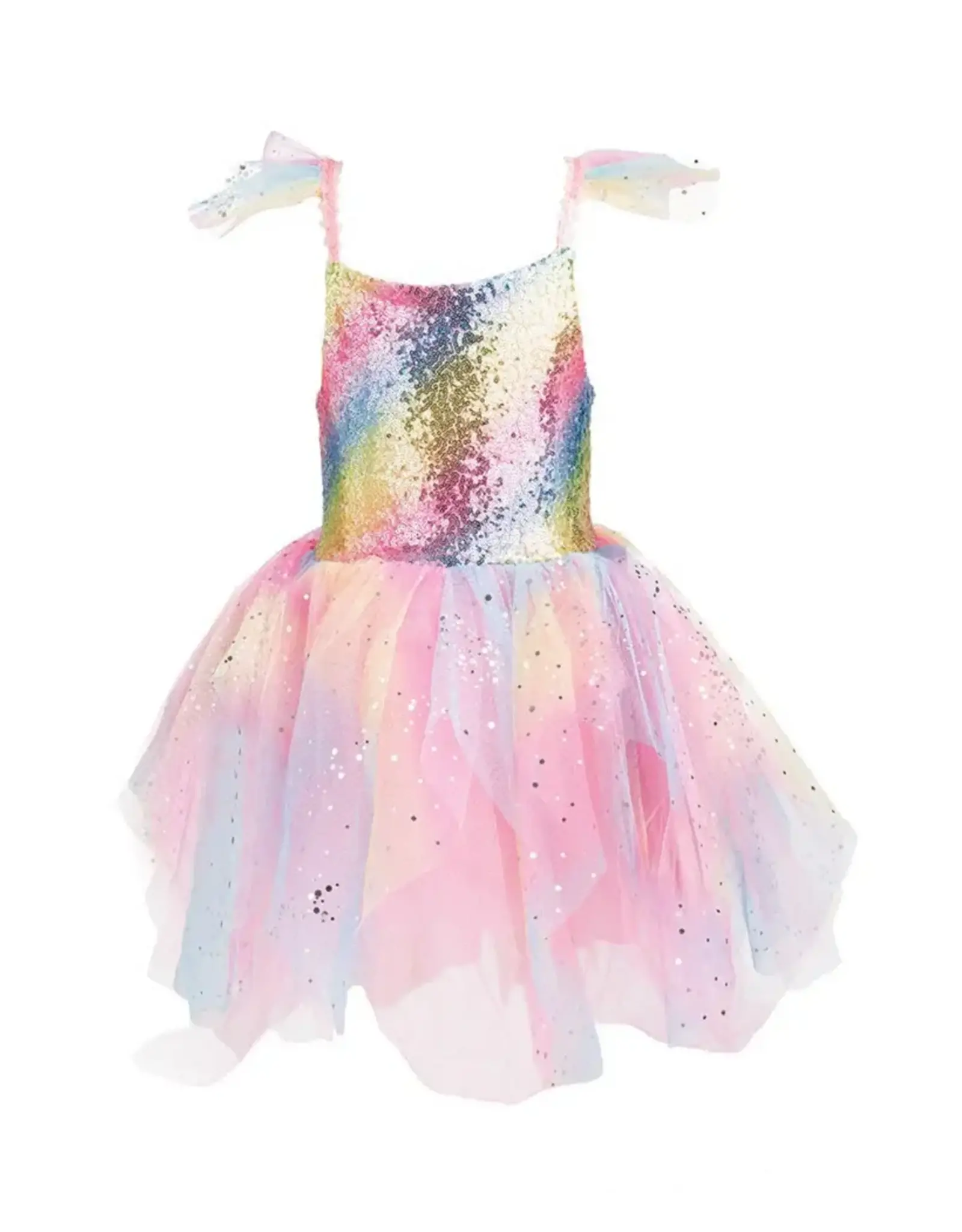 Great Pretenders Rainbow Fairy Dress With Wings Size 7-8