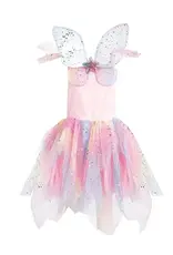 Great Pretenders Rainbow Fairy Dress With Wings Size 7-8