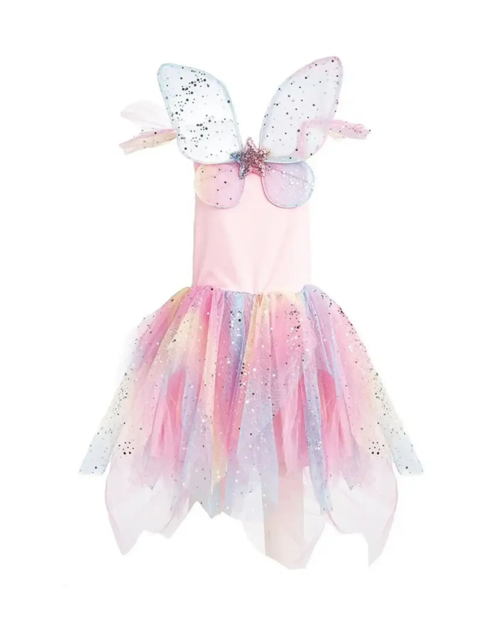 Great Pretenders Rainbow Fairy Dress With Wings Size 7-8