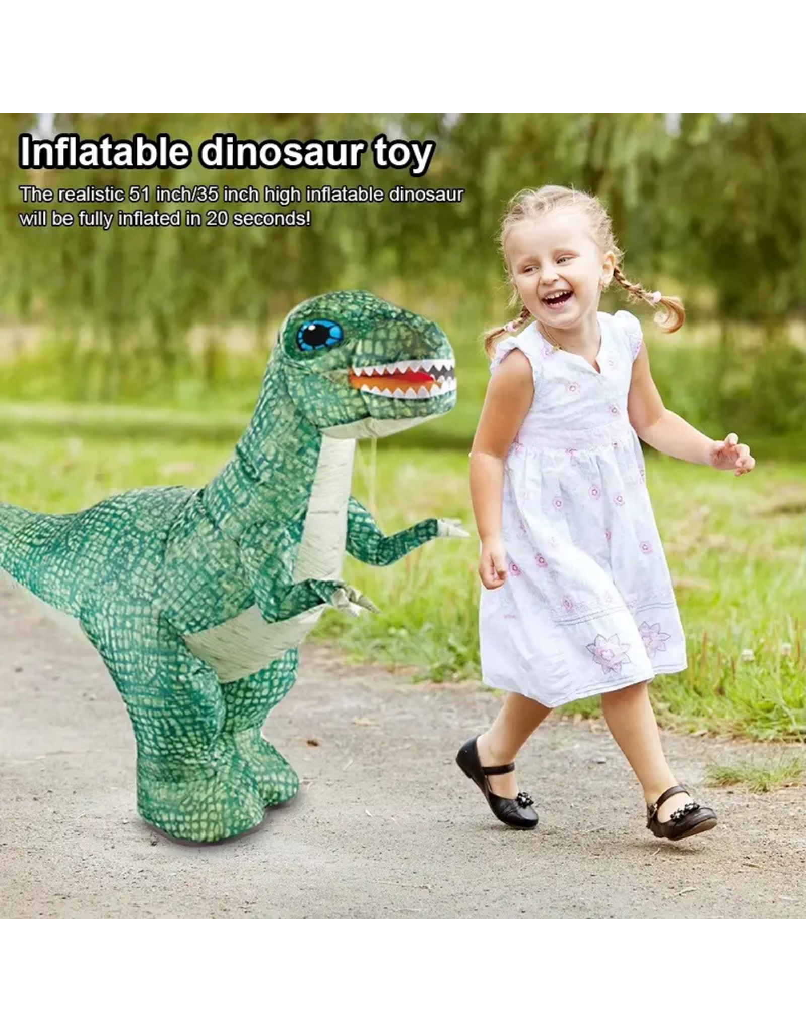 Leading Edge Novelty RC Inflatable Dinosaur Green