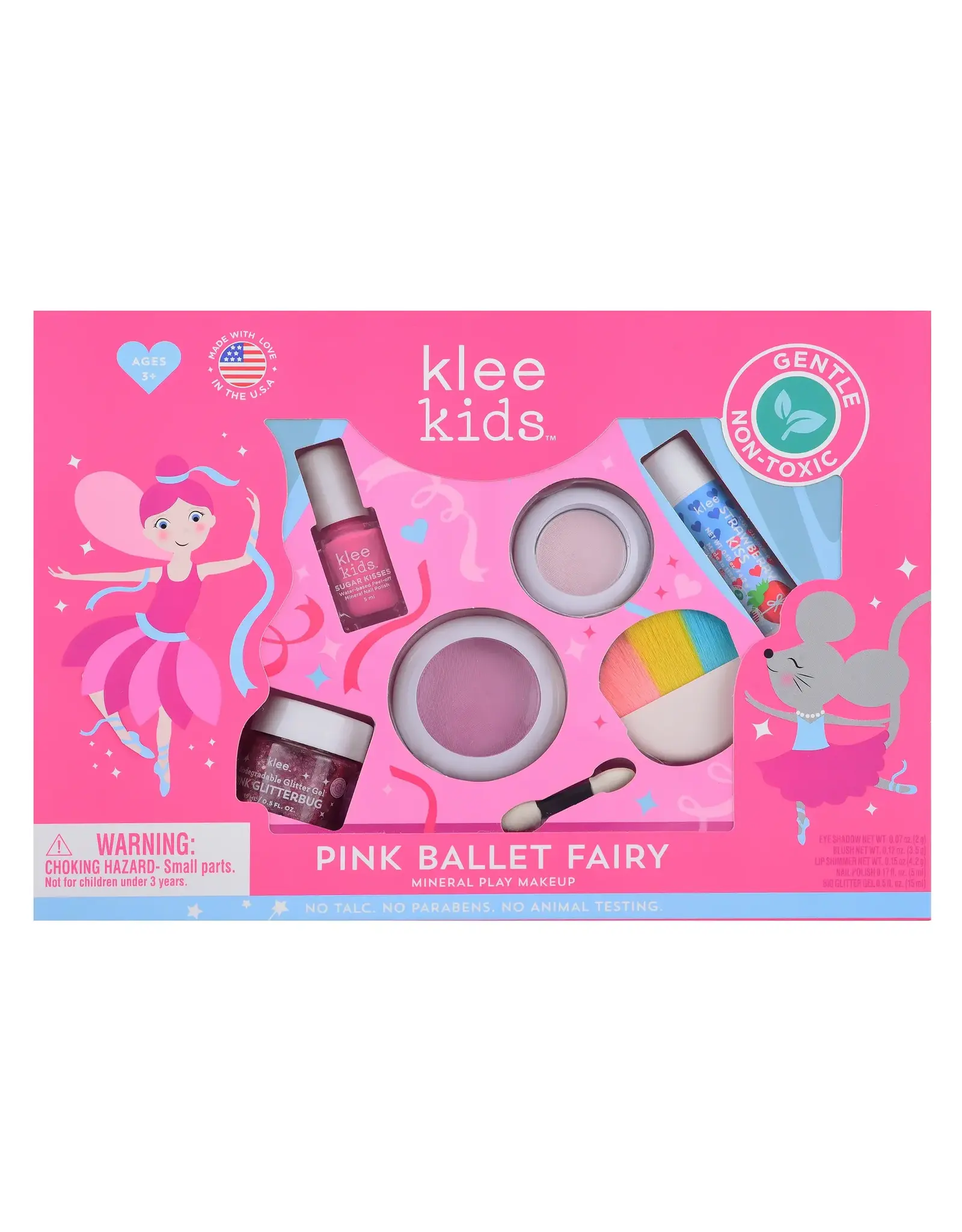 Klee Naturals Klee Kids Pink Ballet Fairy Natural Mineral Deluxe Play Make-up Kit