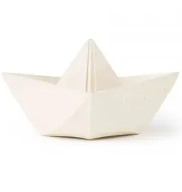 Oli & Carol Origami Boat Teether & Bath Toy, White