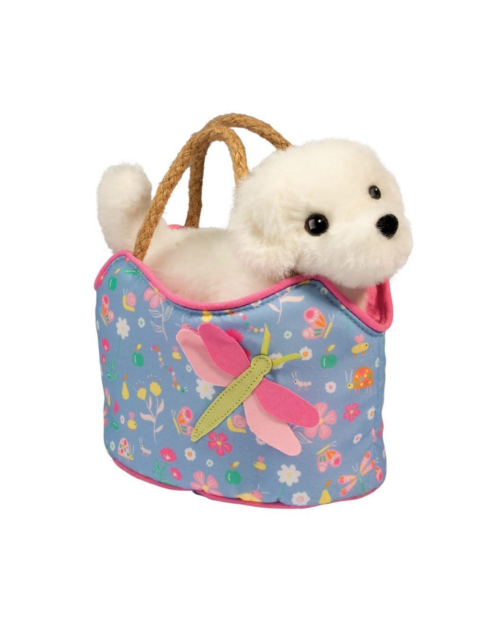 Douglas Toys Dragonfly Dreams Sassy Sak W/ Bichon Dog