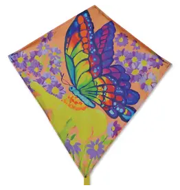 Premier Kites 25" Diamond Kite Butterfly Wild Flower