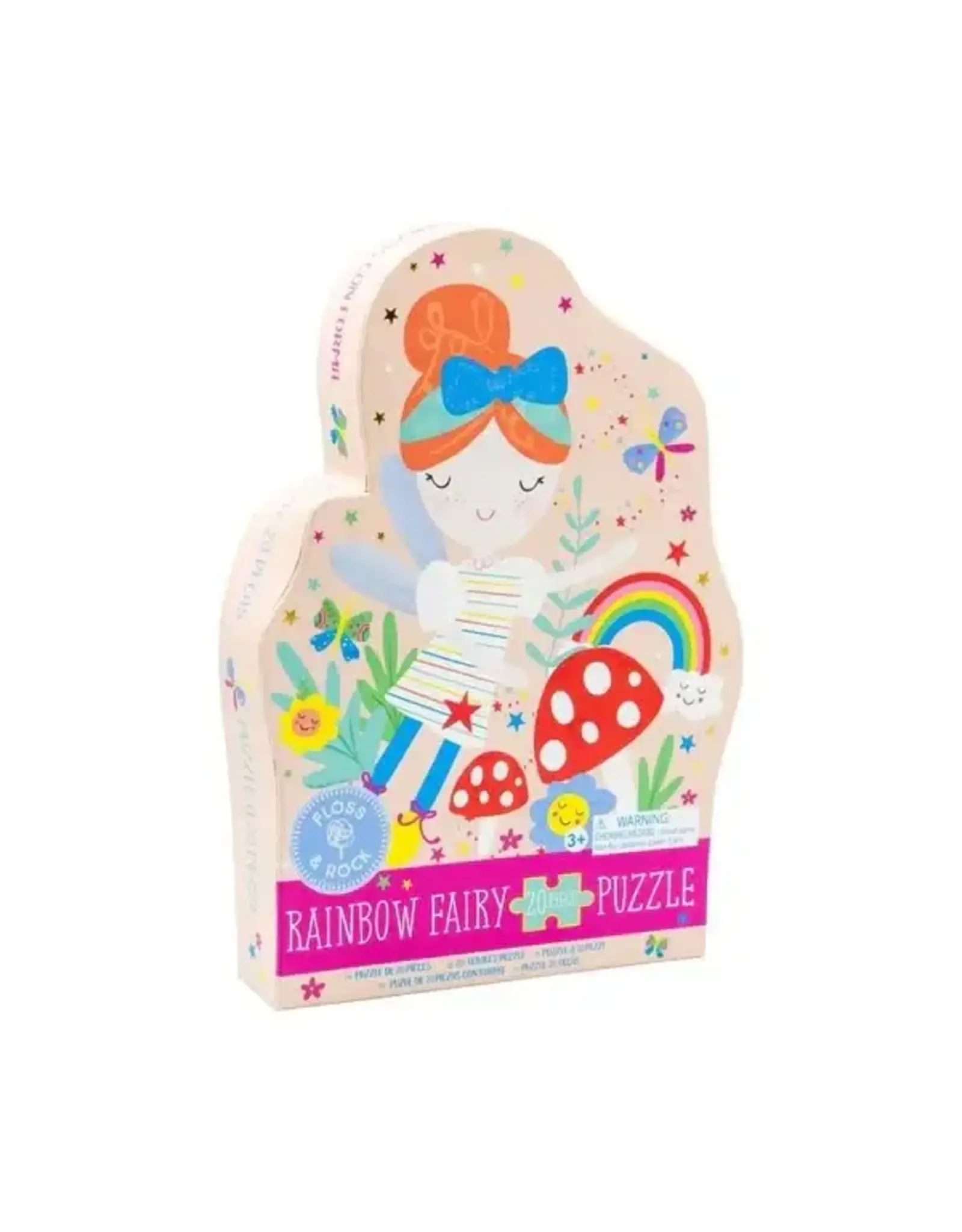 Floss and Rock 20 Pieces Jigsaw In Shaped Box Rainbow Fairy