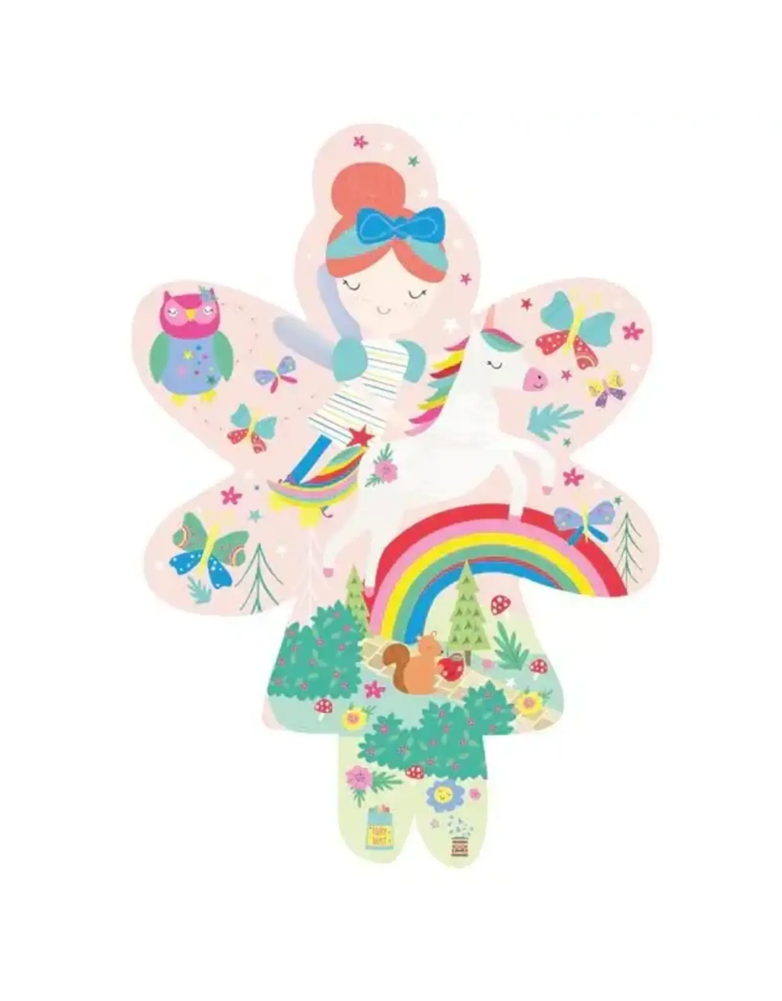 Floss and Rock 20 Pieces Jigsaw In Shaped Box Rainbow Fairy