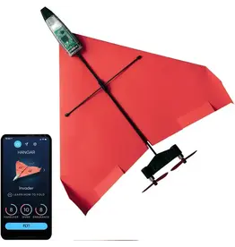 PowerUp Toys Powerup 4.0 Smartphone Controlled Paper Airplane Kit Red