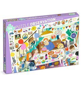 Djeco 54 Piece Birthday Party Observation Puzzle