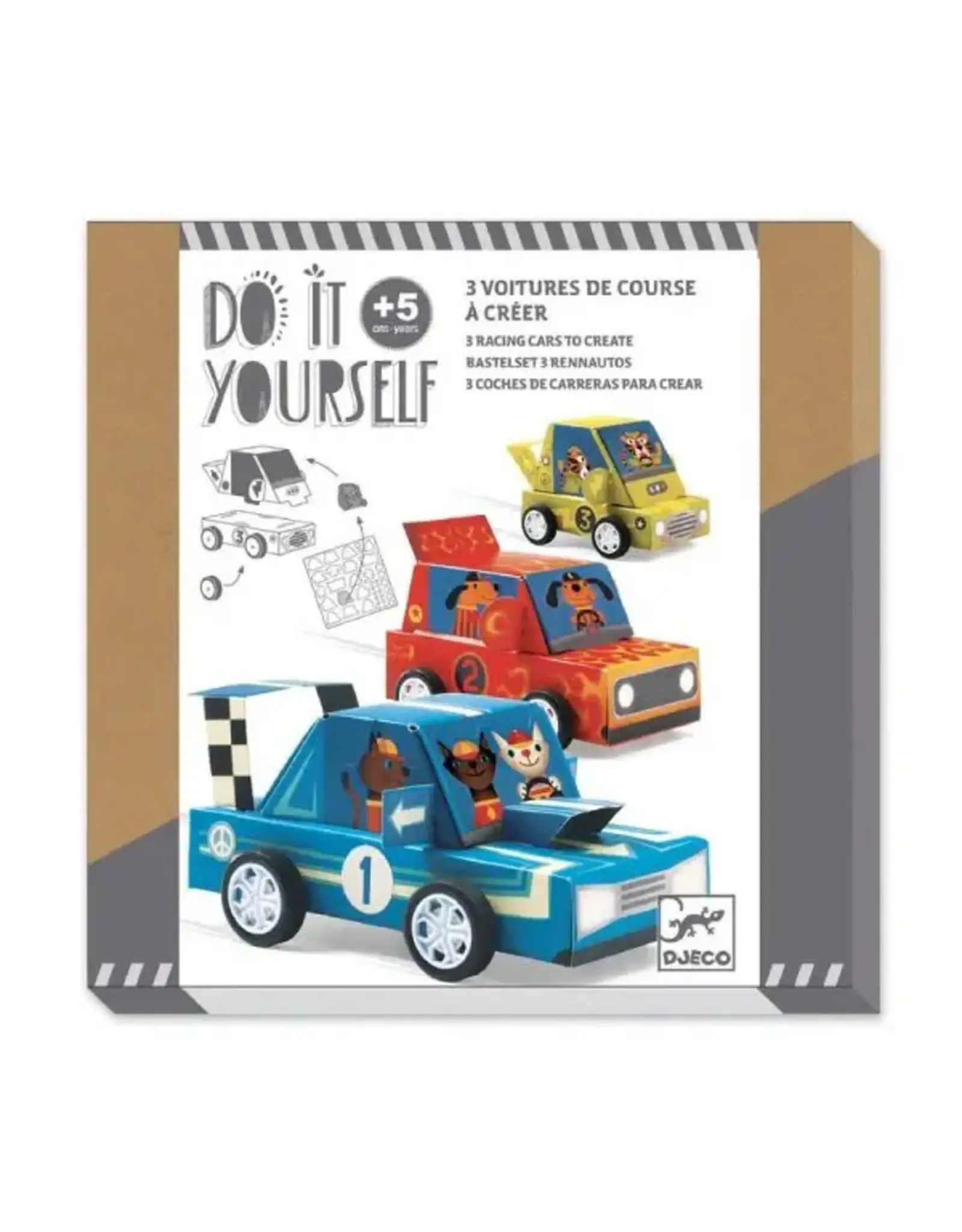 Djeco DIY Grand Prix 3 Racing Cars