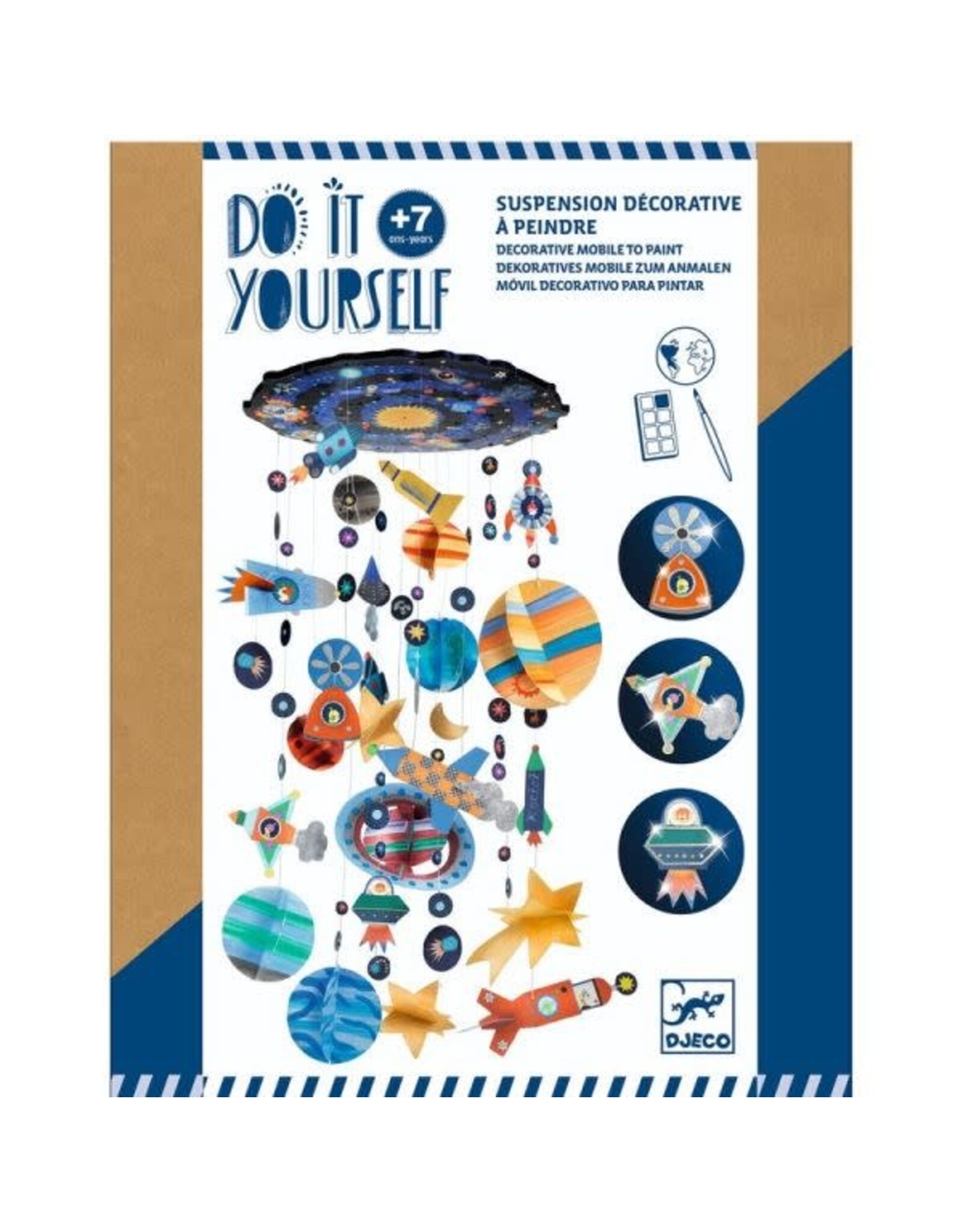Djeco DIY Solar System Mobile to Paint